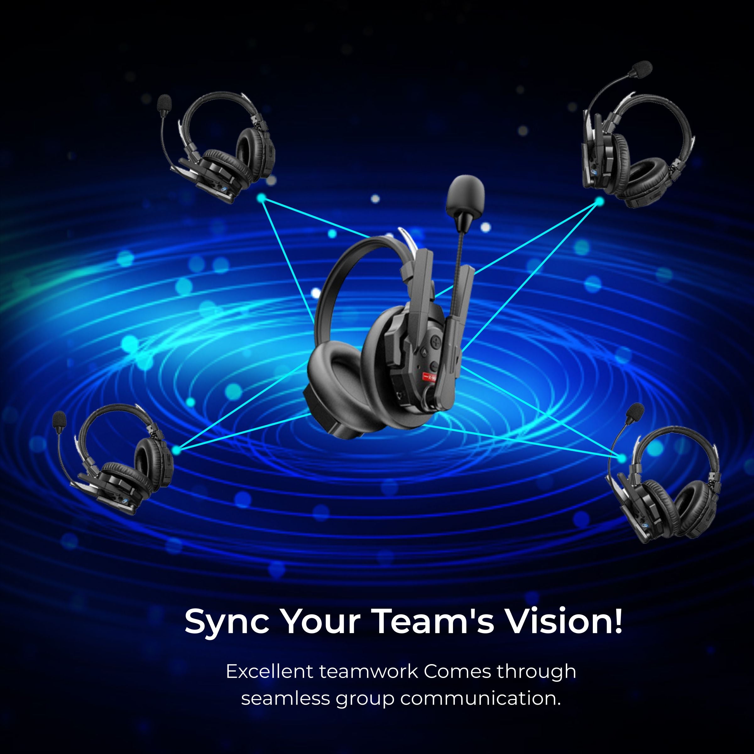 SYNCO Xtalk XMax Wireless Intercom 5 Headset for Immersive Team Communication