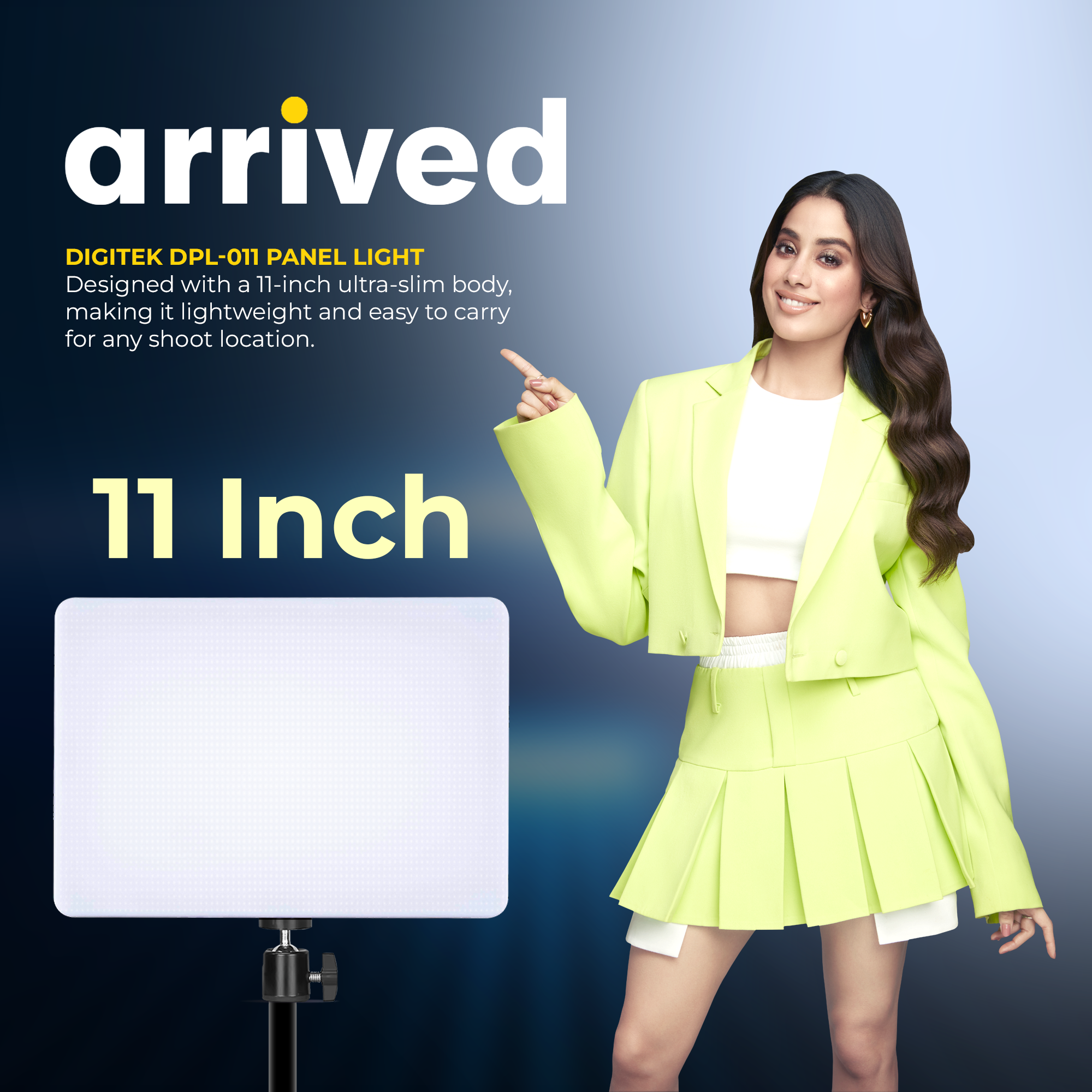 Digitek (DPL 011) Ultra Slim 40W Bi-Color LED Panel Light, 2700K-6500K Adjustable, 240 LEDs, Dimmable 0-100%, AC Powered with Remote Control, Ideal for Photo & Videography