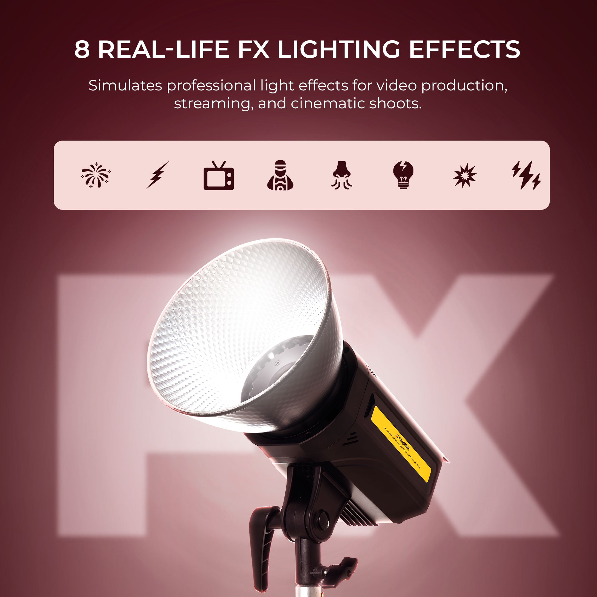 Digitek (DCL 100 WDC) Bi Color Continuous Light with Reflector for Studio