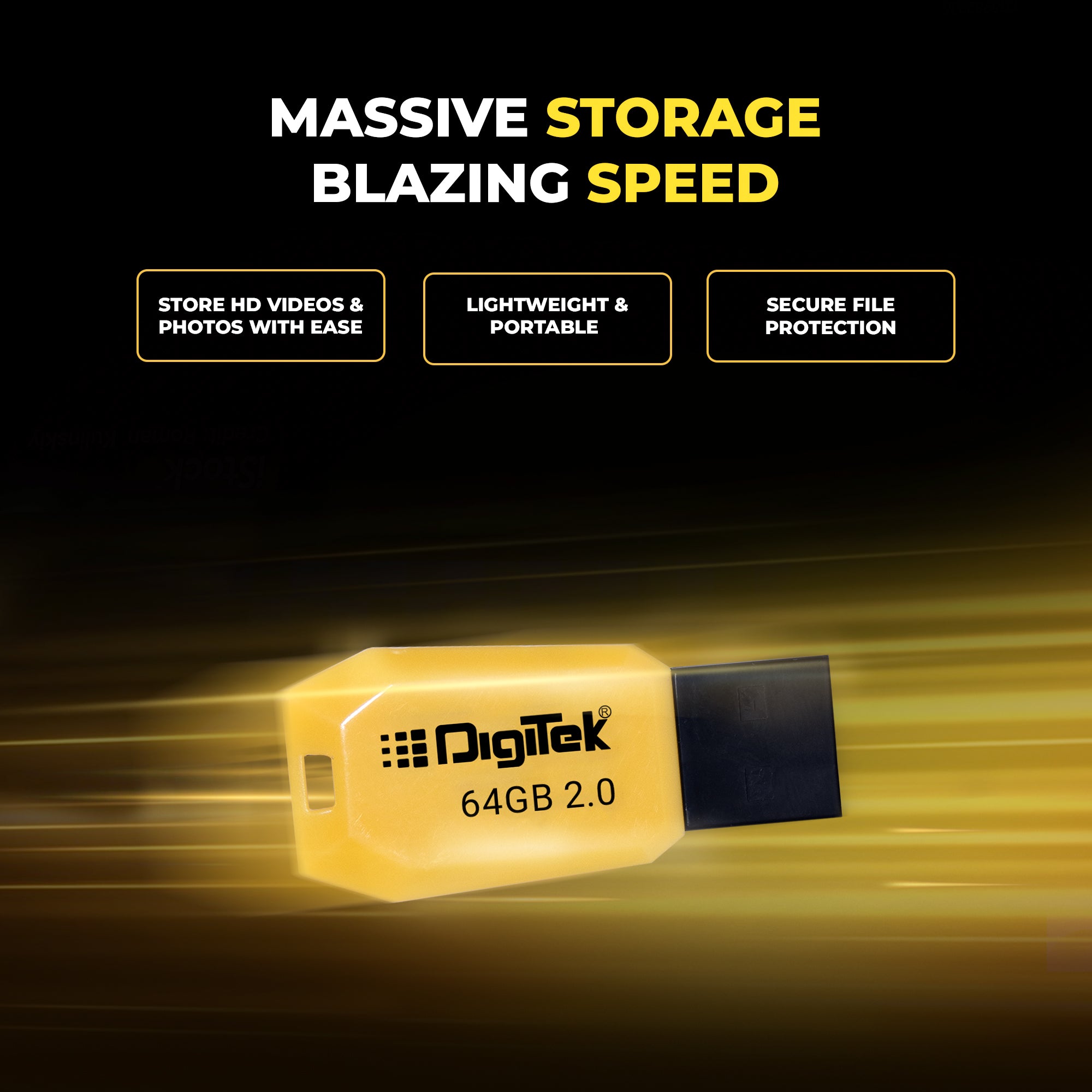 Digitek (DUD 2.0 P 64GB) High-Speed 64GB USB Pen Drive – Fast Data Storage & Transfer, Plug & Play, X-Ray, Magnetic & Temperature Resistant – Ideal for Laptops, Smart TVs, Car Audio & More
