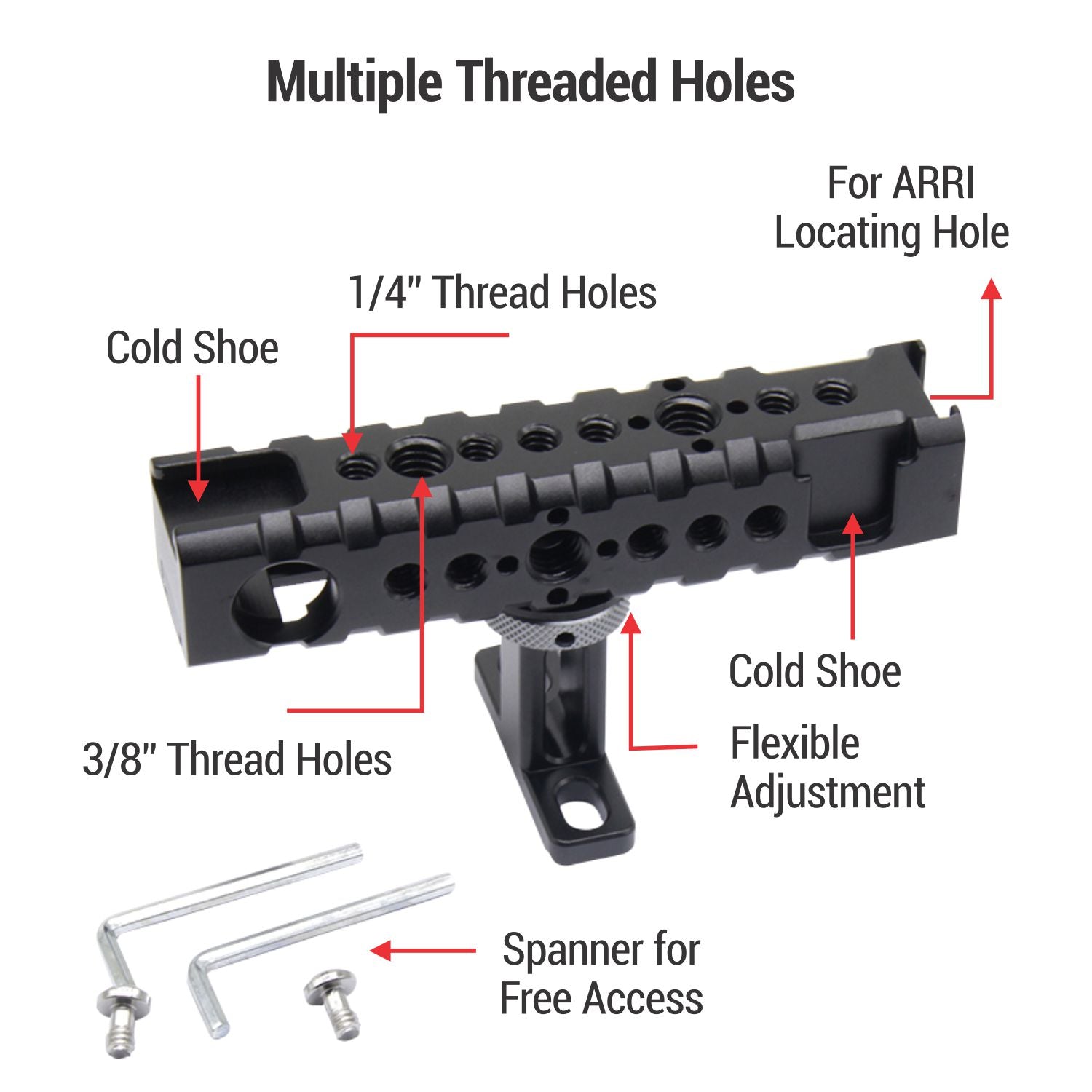 Digitke (CCH 001) ARRI Handle For Cage CCH 001 For Sony, Panasonic, Fujifilm