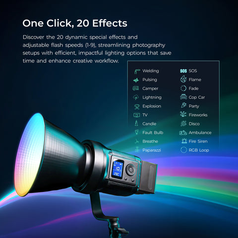 Digitek (DCL-100WBC DC RGB Combo) Light with 18 CM Reflector with AC/DC Support, a Unique Modern Meticulous design for Photographers aesthetic idea. Suitable for all kinds of Professional Photography