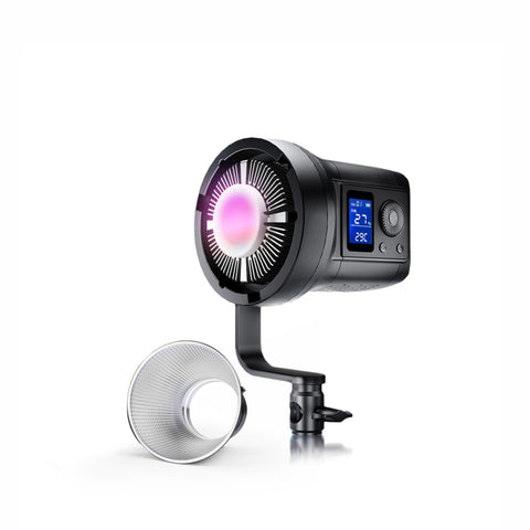 Digitek (DCL-100WBC DC RGB Combo) Light with 18 CM Reflector with AC/DC Support, a Unique Modern Meticulous design for Photographers aesthetic idea. Suitable for all kinds of Professional Photography