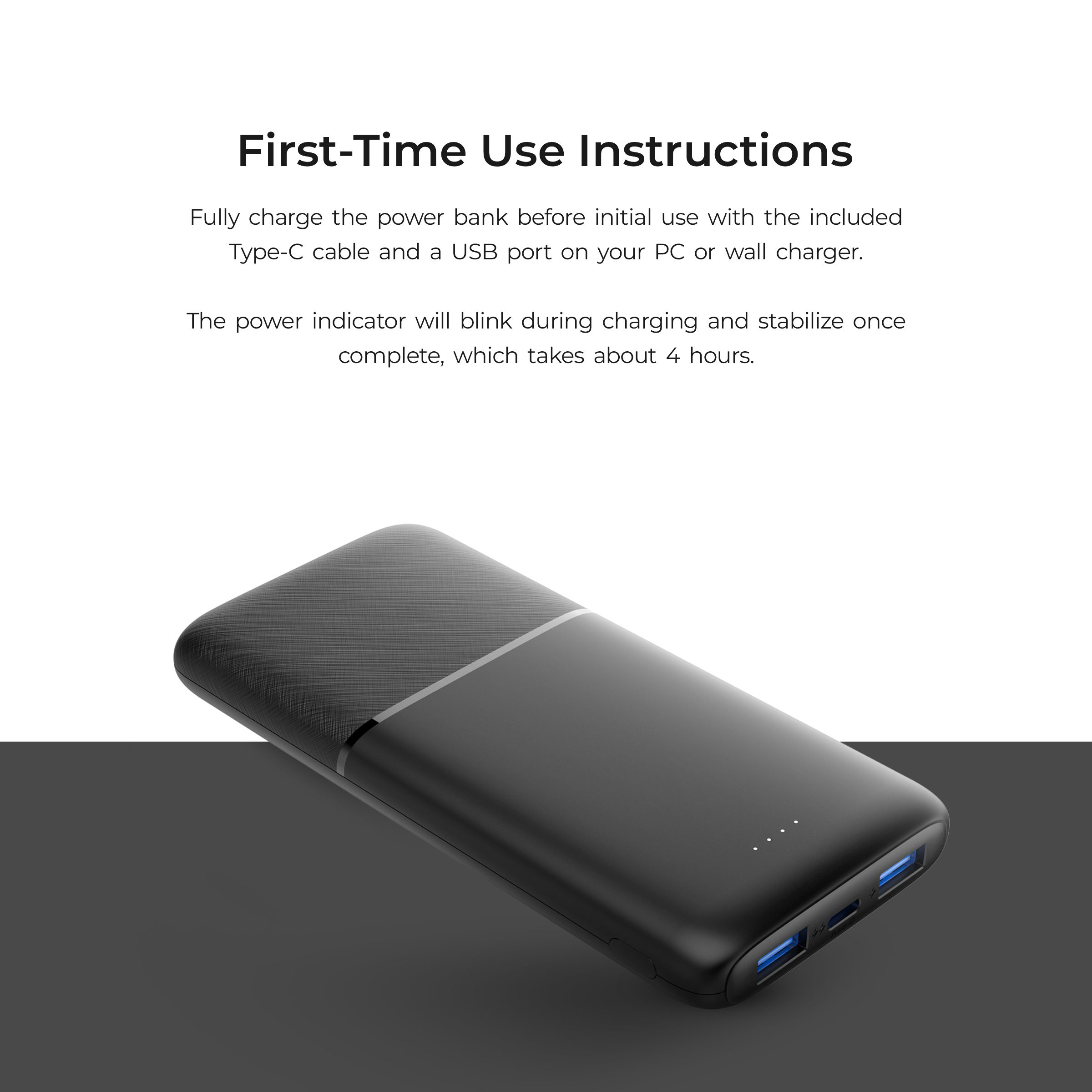 Digitek (DPB-10000 PD QC) High Capacity Superfast Power Bank with 22.5 Watt PD/QC charging with Type C Port (10000 mAh) With Black Color