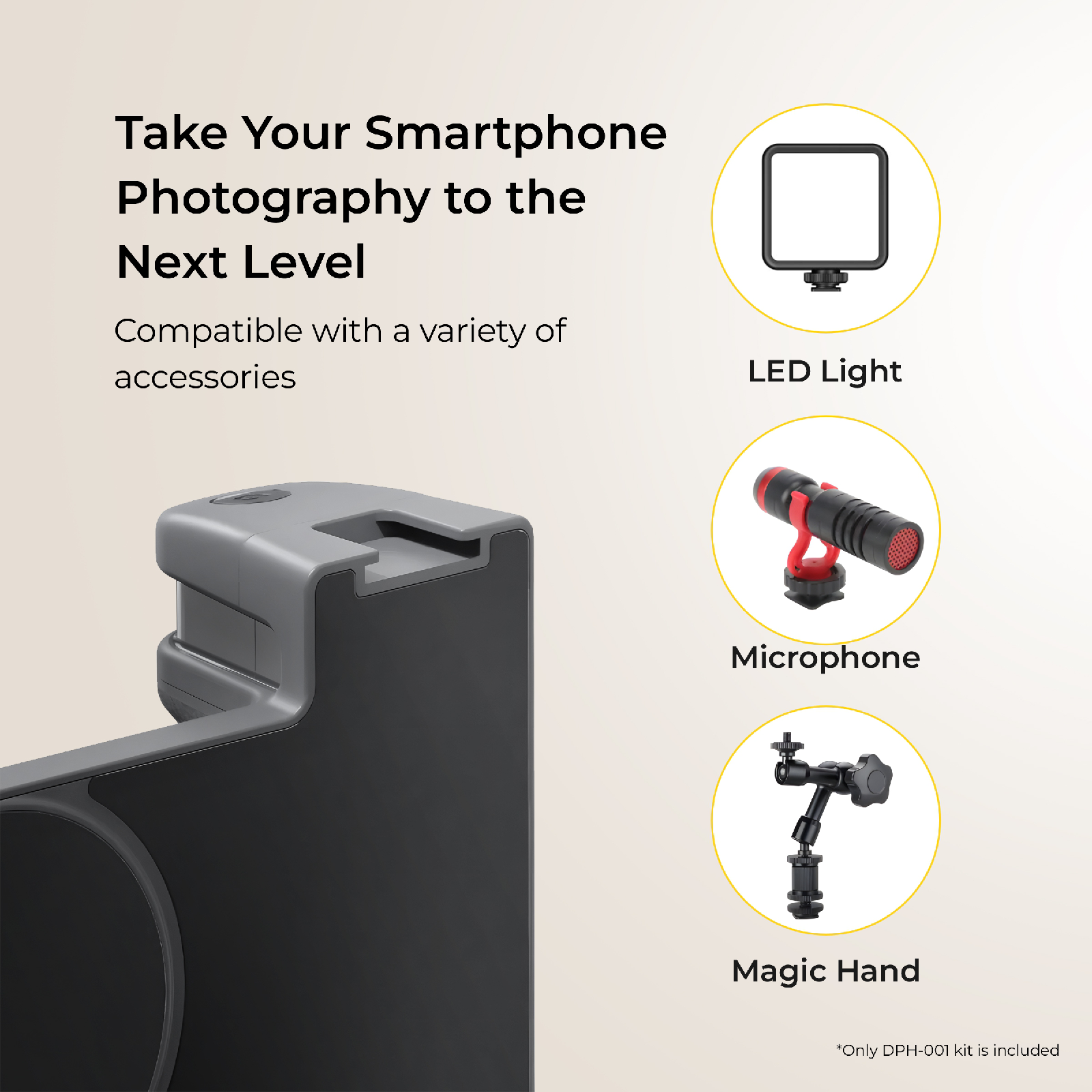 Digitek Smartphone Photo Grip DPH 001 without LED Fill Light - Digitek