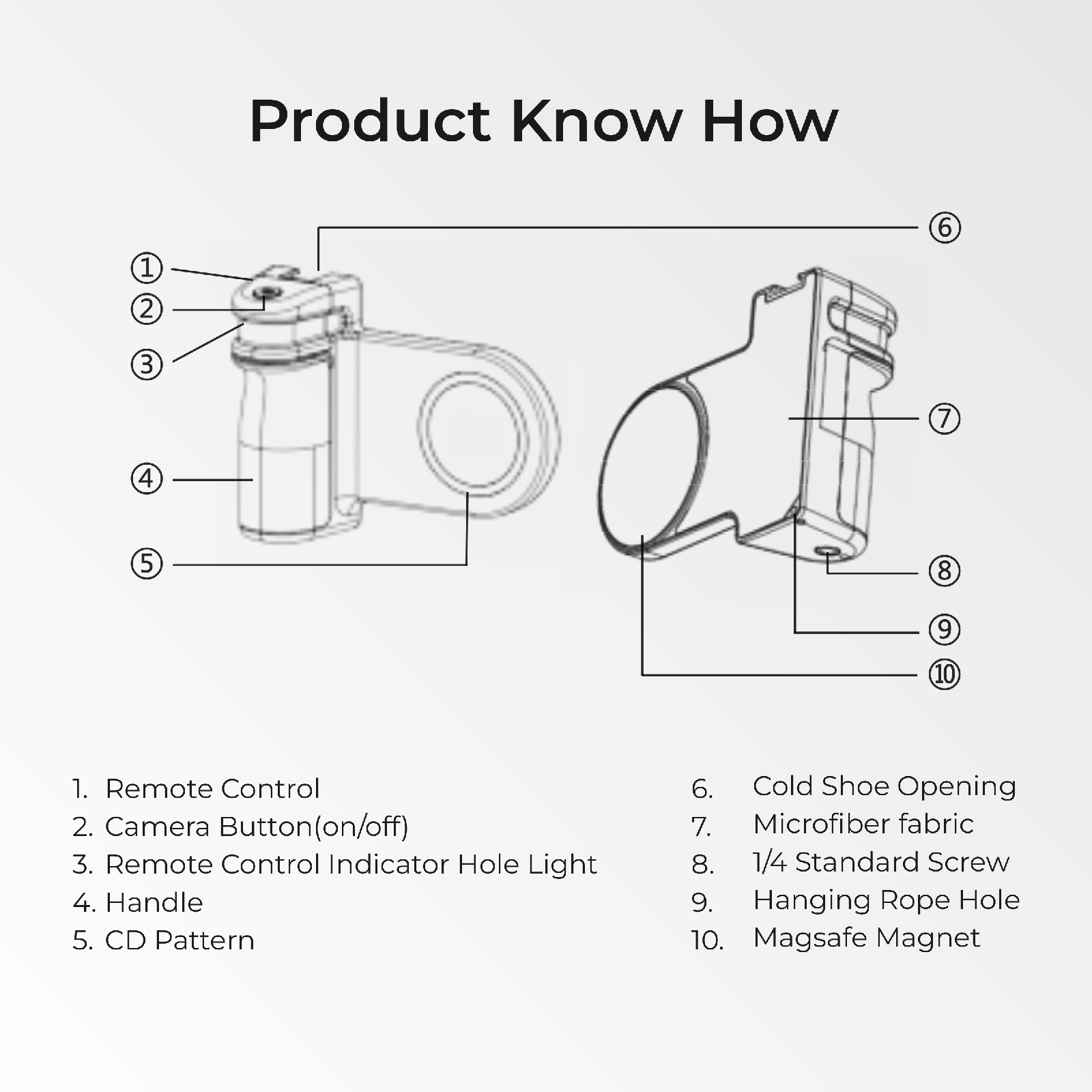 Digitek Smartphone Photo Grip DPH 001 without LED Fill Light - Digitek