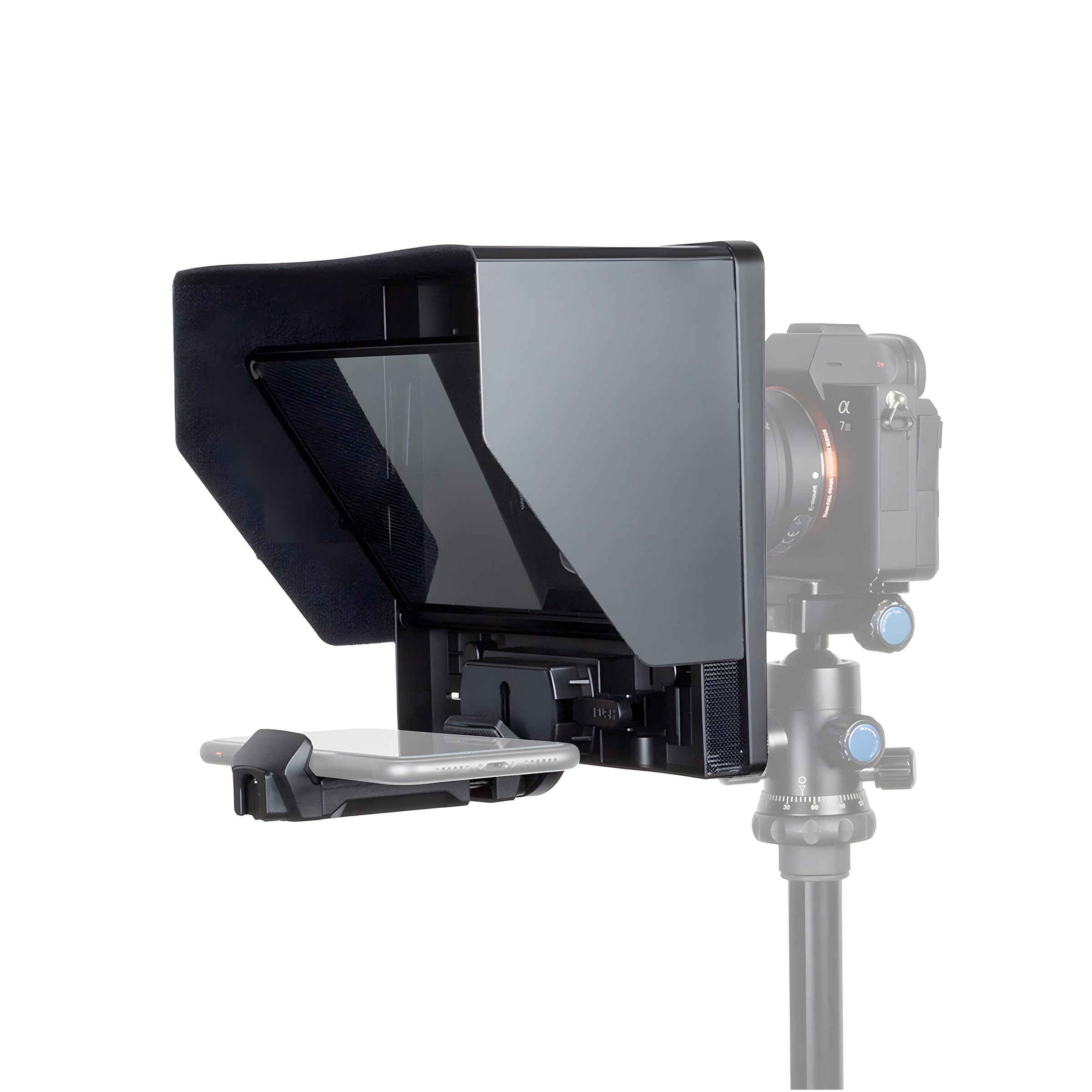 Digitek (DTP 010) 10” Digitek Teleprompter for Smartphone & DSLR Supports w/Remote Control, APP Compatible with iOS & Android System for Video Creator - Digitek