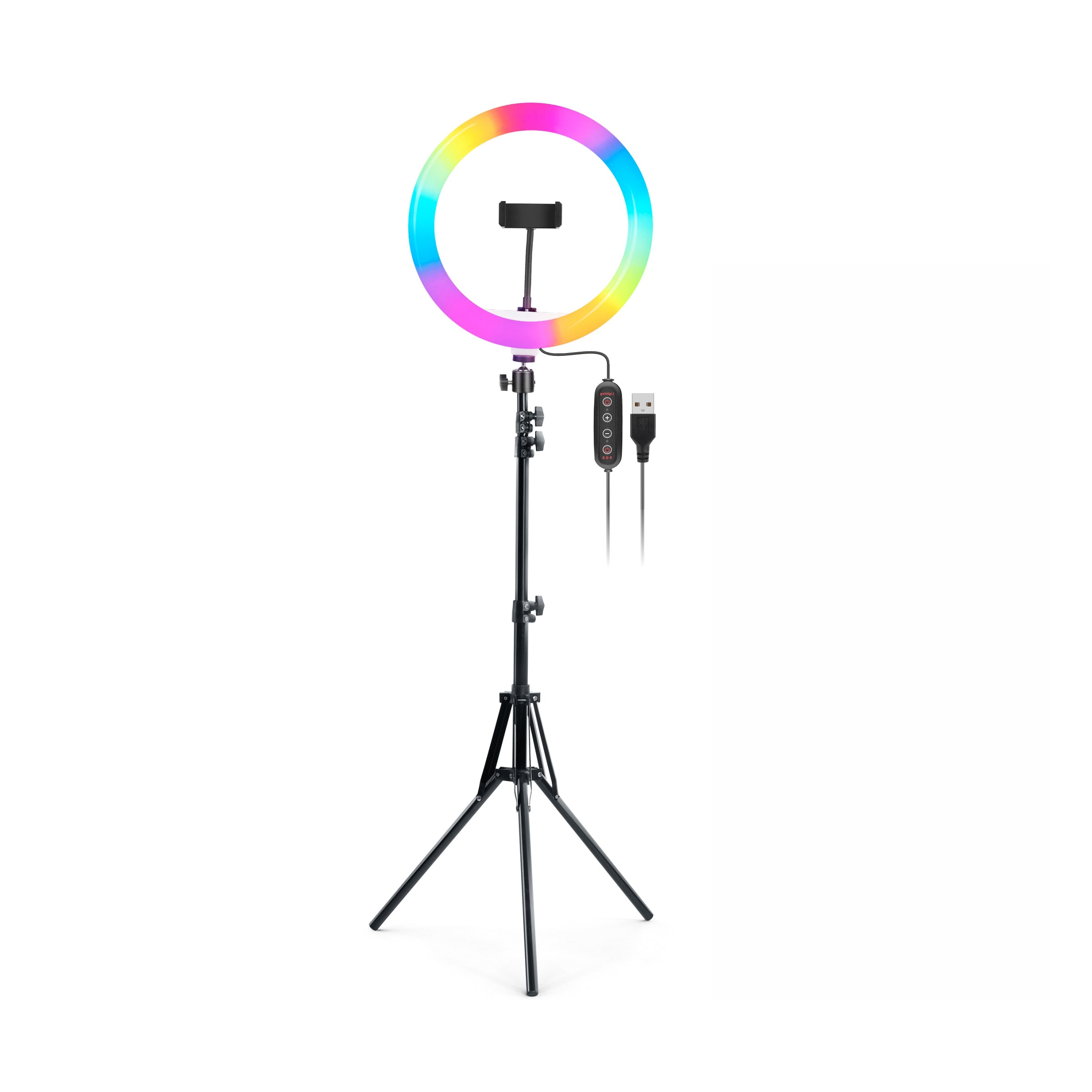 Digitek (DRL-14C RGB) 31cm LED Ring Light with 5 feet Stand for Photo & Video Shoot & More - Digitek