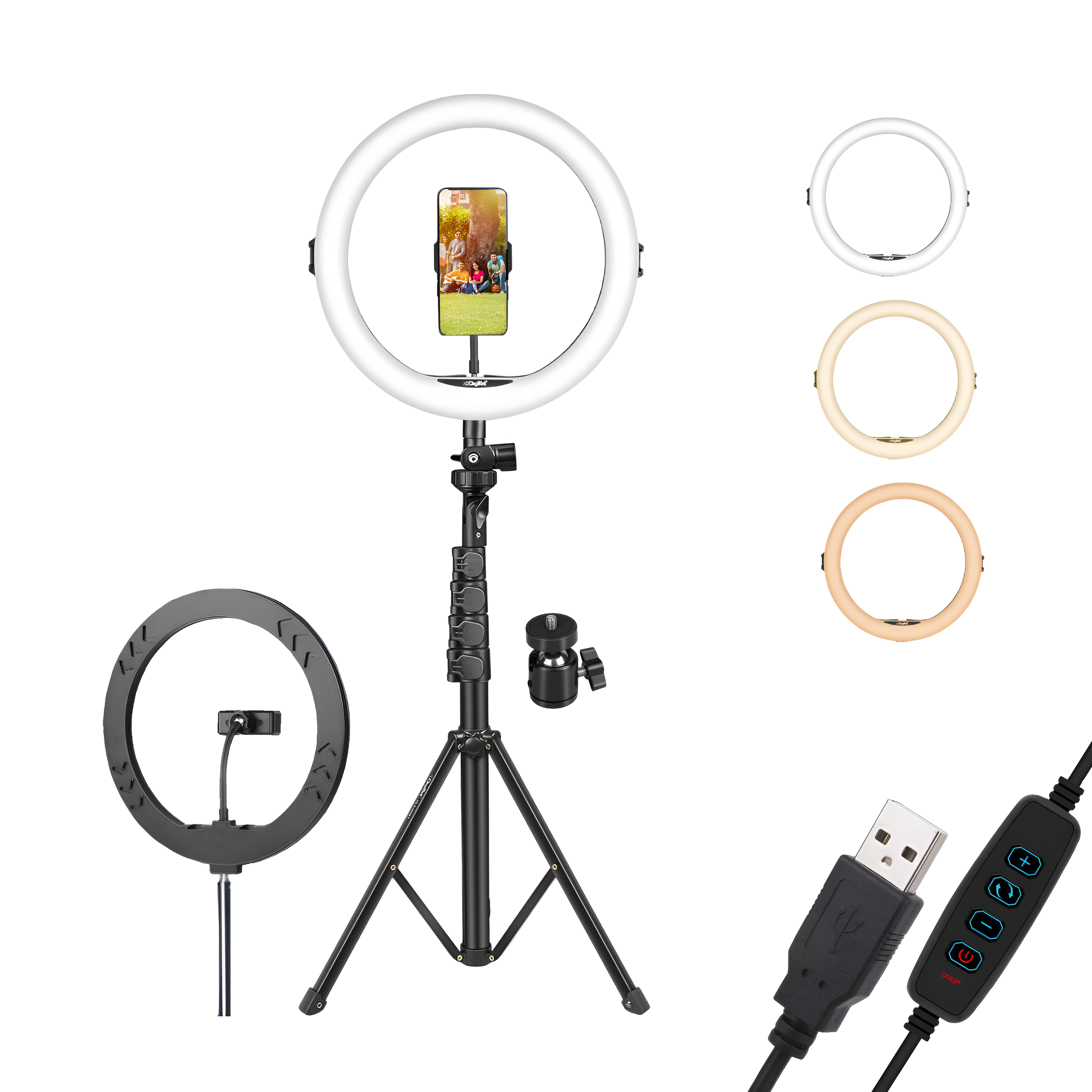 Digitek (DRL-14C) Professional (31cm) Dual Temperature LED Ring Light with Tripod Stand for YouTube, Photo-Shoot, Video Shoot, Live Stream, Makeup, Vlogging & More