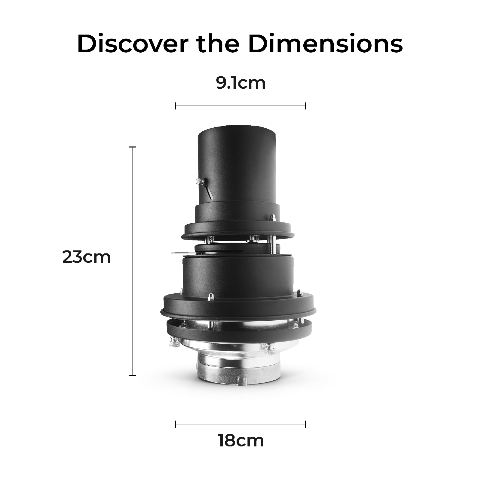 Digitek DS 230 Bowens Mount Optical Snoot for Studio Light Flash - Digitek