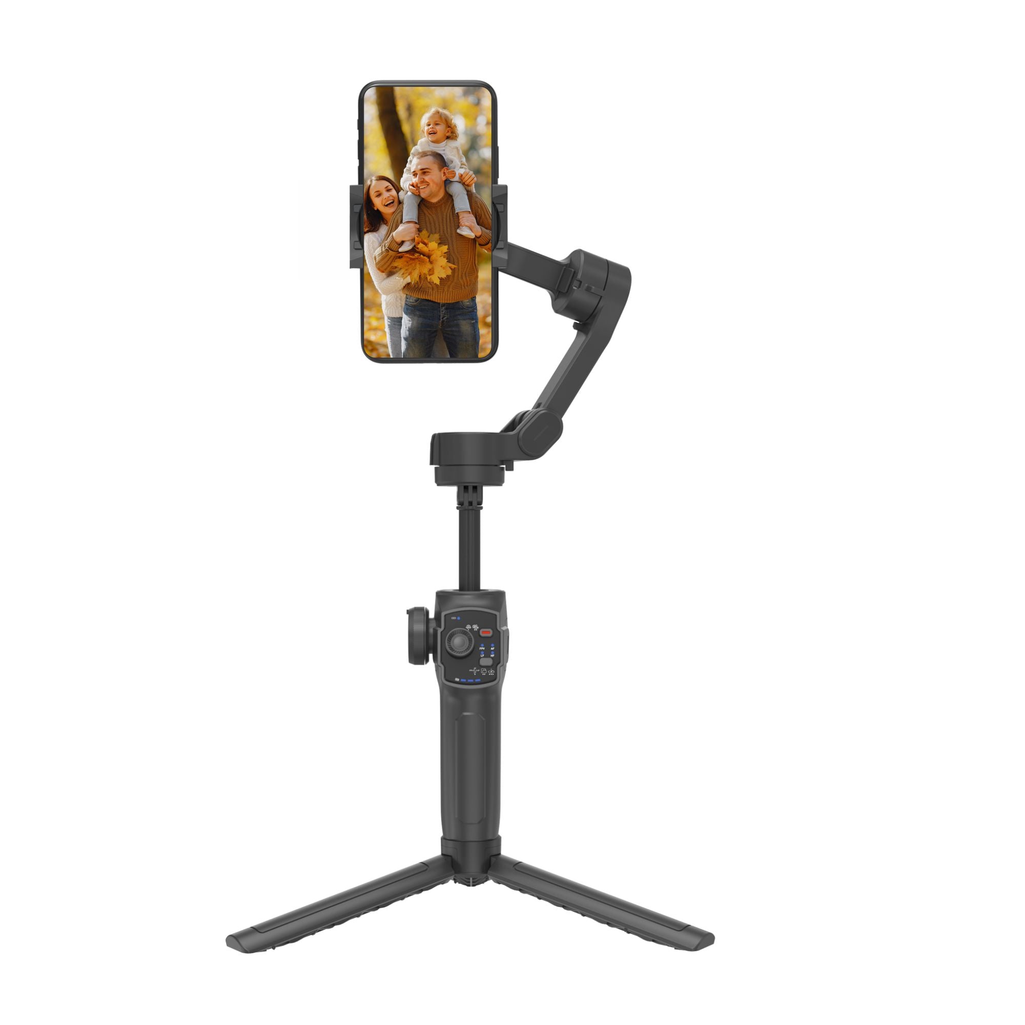 Digitek (DSG-009F) 3 Axis Foldabe Smartphone Gimbal with Built in Extandable Telescopic Rod - Digitek