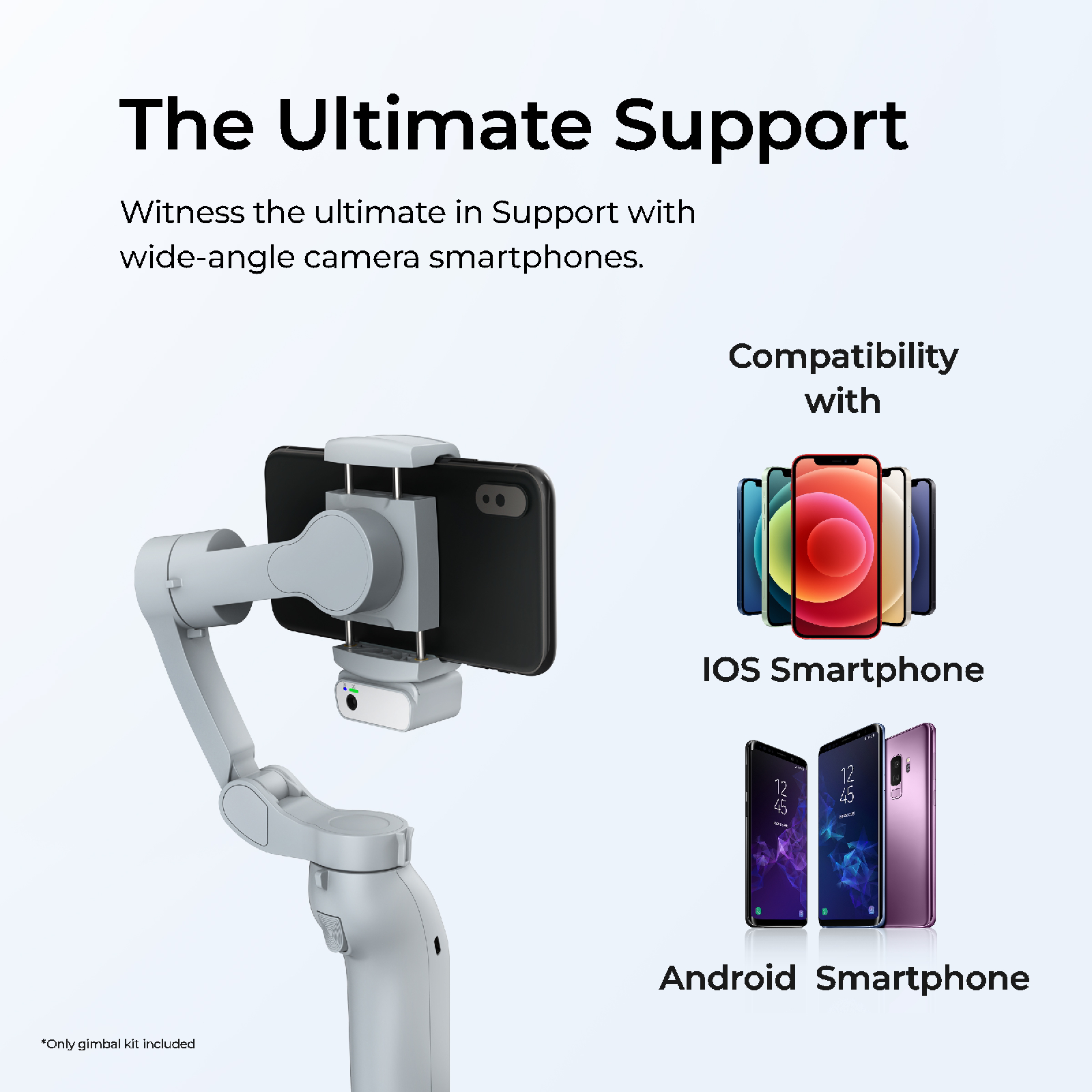 Digitek DSG-007F AI 3 Axis Wide Angle Smartphone Gimbal with AI Tracker & 5 hrs Working time - Digitek