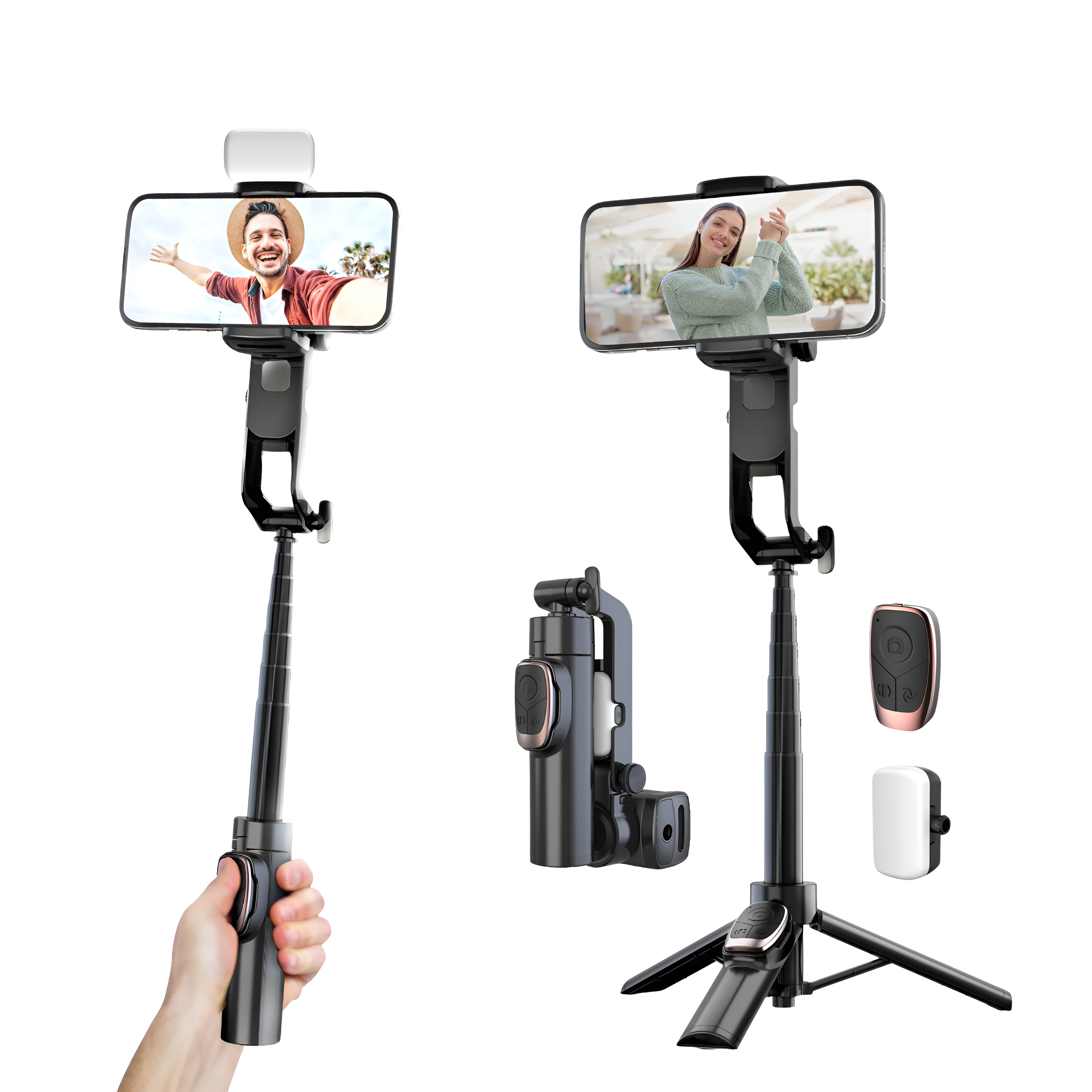 Digitek (DSG 001) Single Axis Foldable Tripod Gimbal with Remote Control Function & Detachable Fill Light