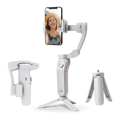 Digitek (DSG 007F) 3 Axis Handheld Steady Gimbal PTZ Camera Mount for All Smart Phones with Face & Object Tracking Motion, Various Time Lapse Features