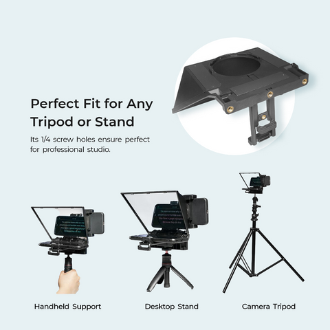 Digitek (DTP-008) 8” Digitek Teleprompter for Smartphone & DSLR Supports w/Remote Control, APP Compatible with iOS & Android System for Video Creator