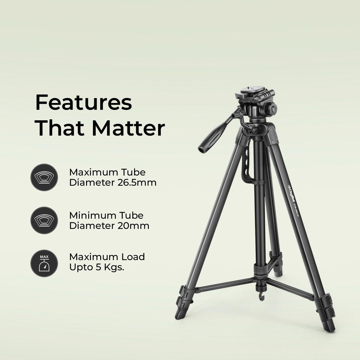 Digitek (DTR-550 LW) (67 Inch) Tripod For DSLR, Camera with Operating Height: 5.57 Feet - Digitek