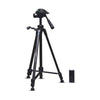 Digitek (DTR-490 LW) Foldable Tripod Stand with Smartphone Holder, Pan Head & Quick Release Plate, 4.92ft Max Height, 4kg Load, Rubberised Legs, 3-Section Adjustable for DSLR & Smartphones
