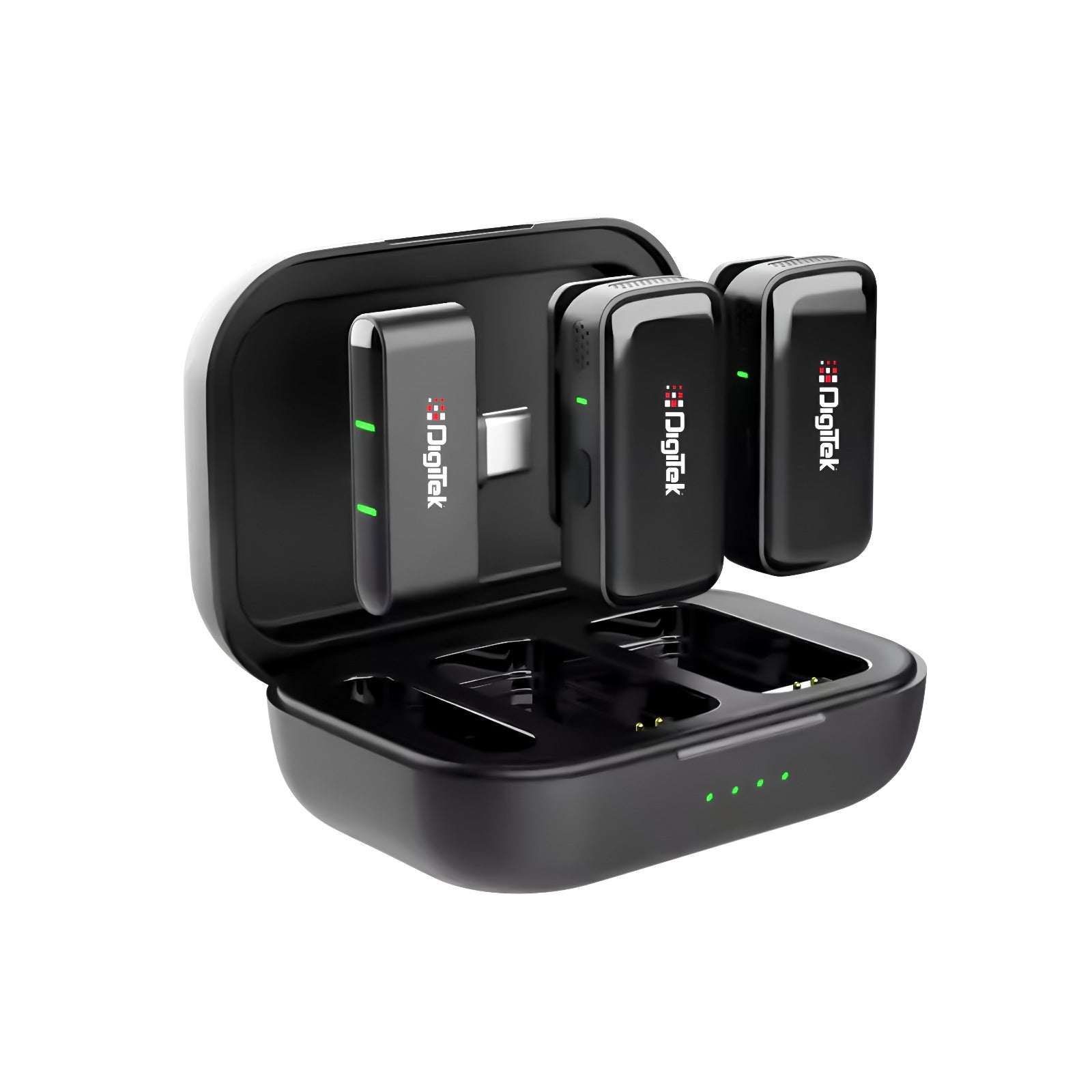 Digitek (DWM 120) Wireless Microphone System, Noise Reduction, 2.4G Mic with 50m Range & 4.5Hr Battery, for iPhone & Android Smartphones, Ideal for Vlogging, Streaming & Interviews