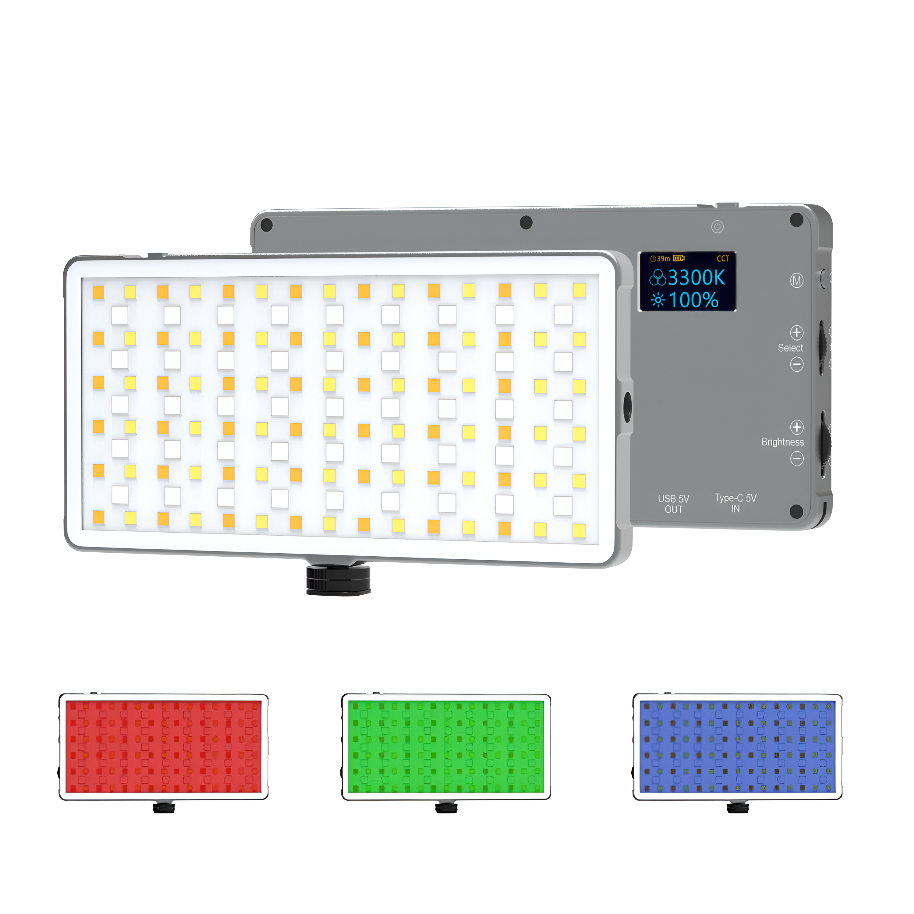 Digitek (LED-D135 ML) Portable RGB LED 12w Video Light with 96 CRI,  21 Preset Effects,  4000mAh Battery, Multi Scene Lightening & Colour Temperature & Brightness Control.