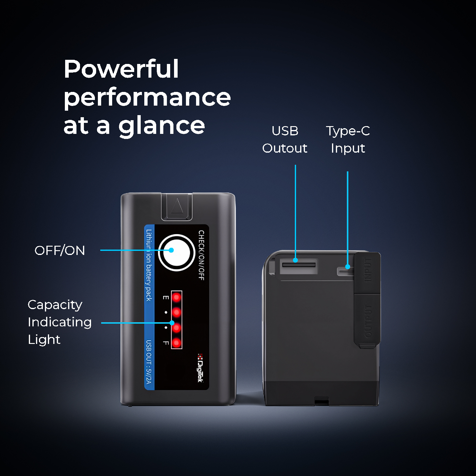 Digitek for Sony NP-F750T/ NP-F770 Type-c Camera Battery 7.4V. - Digitek