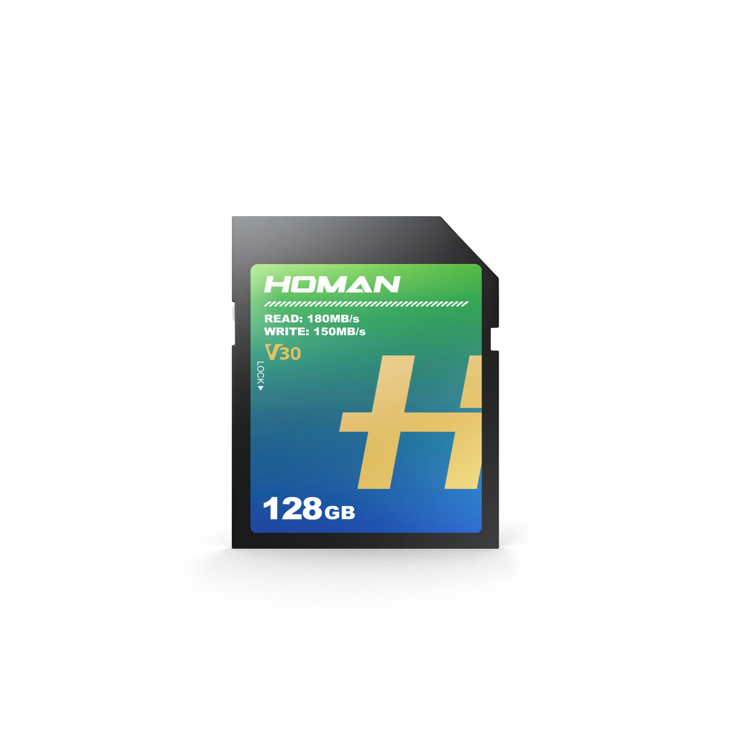 HOMAN UHS-I SD Card (V30) 128GB fit for Any Environmental Temperature from -10 Degree to 70 Degree Celsius with 5 Year Warranty & Recovery - Digitek