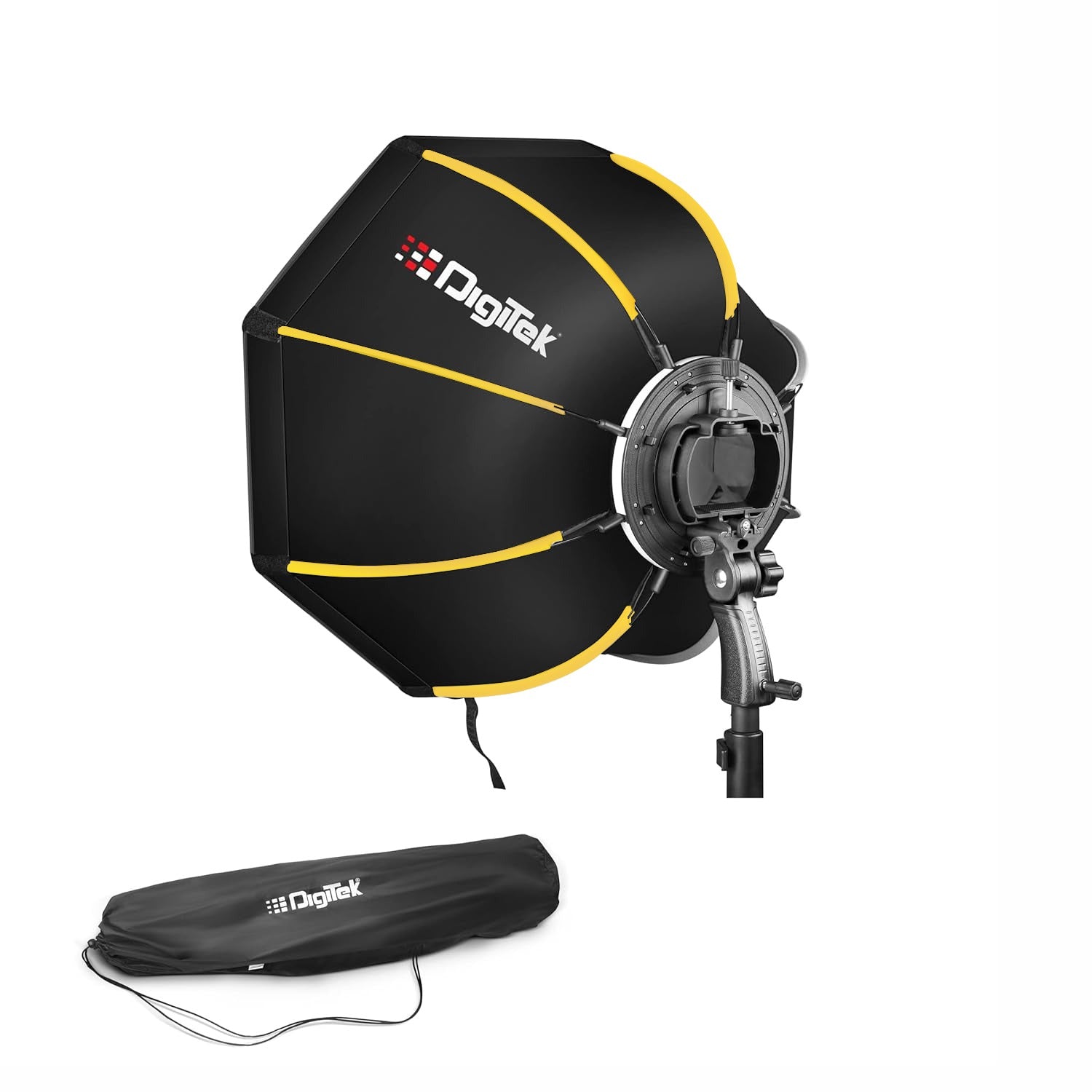 Digitek (DSBH-065) (65cm) Lightweight & Portable Soft Box Comes with S2 Type Bracket & 2 Diffuser Sheets | Carrying Case | Compatible with All Flash Speedlights