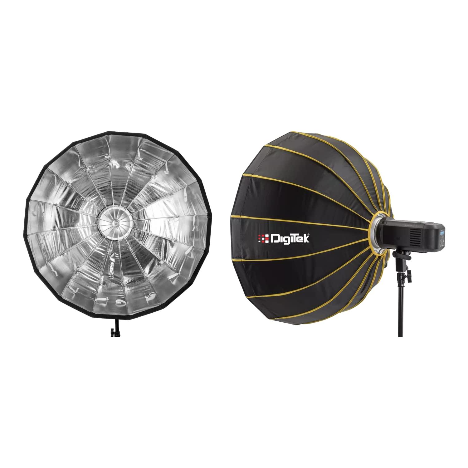 Digitek (DBDS-105S)105cm Beauty Dish Softbox DBDS-105S, Collapsible, Transportable, Lightweight Bowen Mount for Photography & Studio Lighting with Removable Diffuser - Digitek