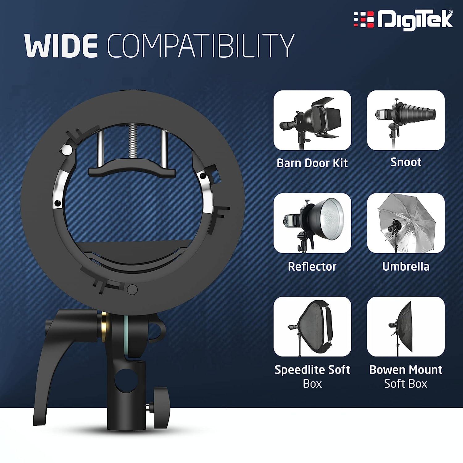 Buy Digitek (DFSB-005) Multipurpose S2 Type Speedlite Bracket for Round ...