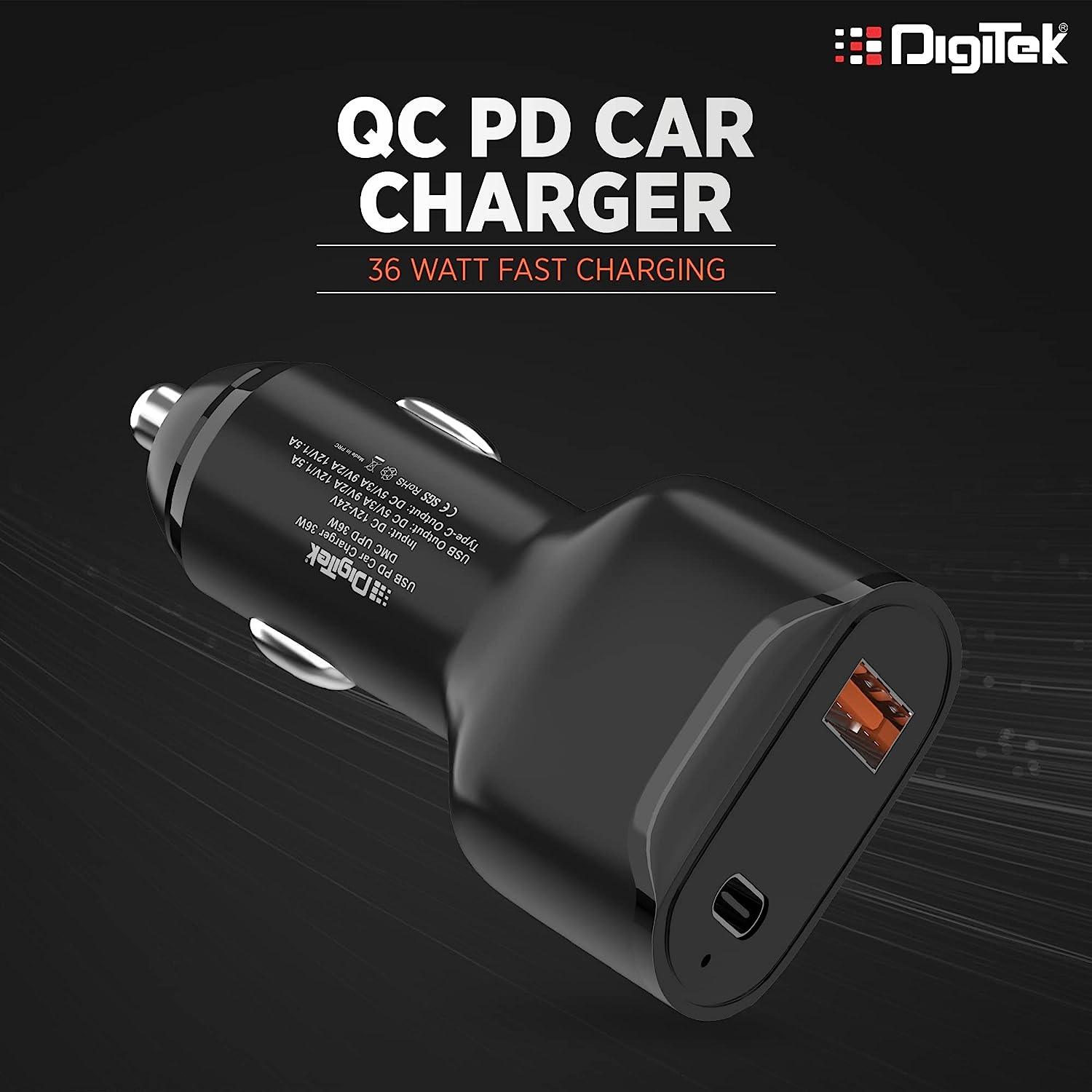 Buy Digitek (DMC UPD 36W, Black) Cellular Phones Qc Pd 36W Car Charger  WitOnline Best Prices