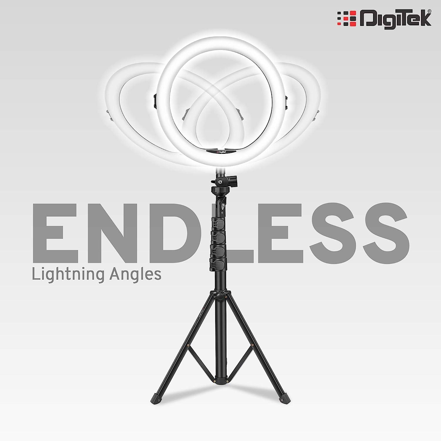 Buy DIGITEK DRL 018 Professional 46 CM 18 inch Big LED Ring Light with 2  Color Modes Dimmable Lighting, Photo shoot, Video shoot, Live Stream and  Makeup Compatible with iPhone, Android Phones