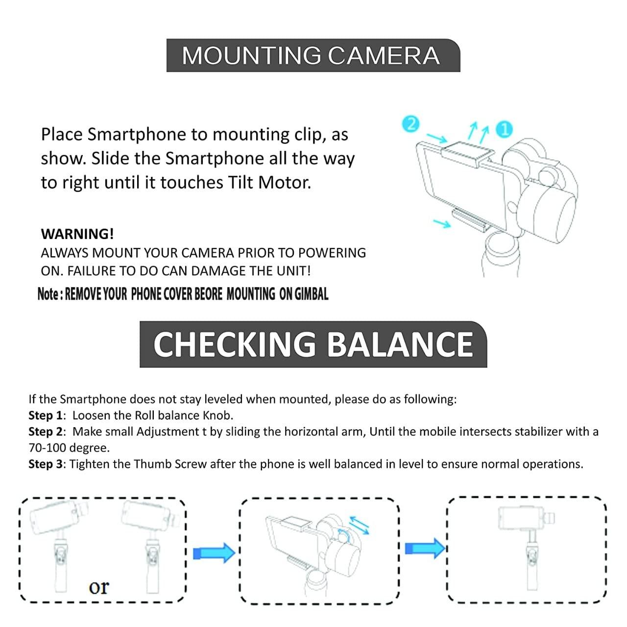 Digitek (DSG 005) 3-Axis Handheld Gimbal Stabilizer for Smartphones & Gopro with Face & Object Tracking Motion, Various Time Lapse Features & Up to 12 hrs. Operational Time DSG 005 - Digitek