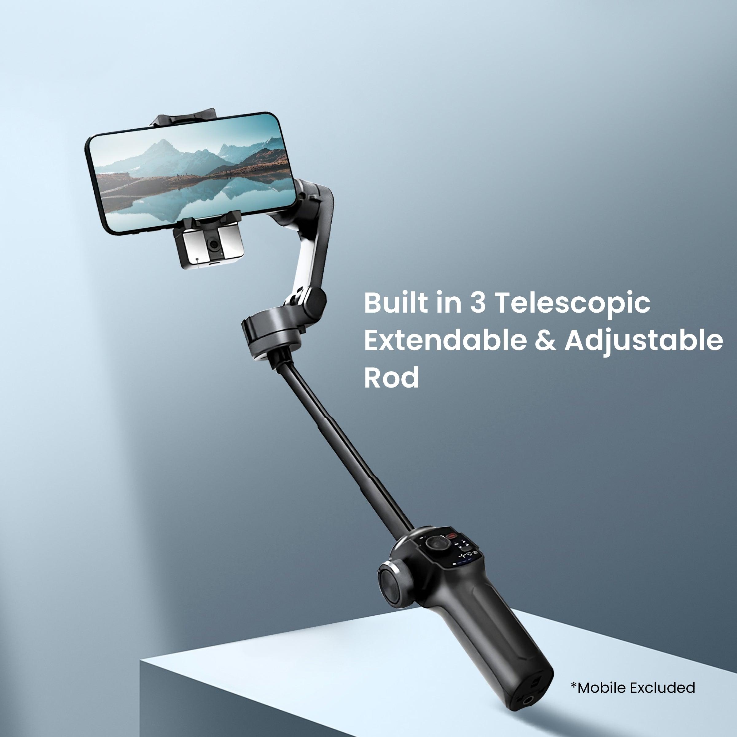 Digitek (DSG-009F) AI 3 Axis Wide Angle Smartphone Gimbal - Digitek