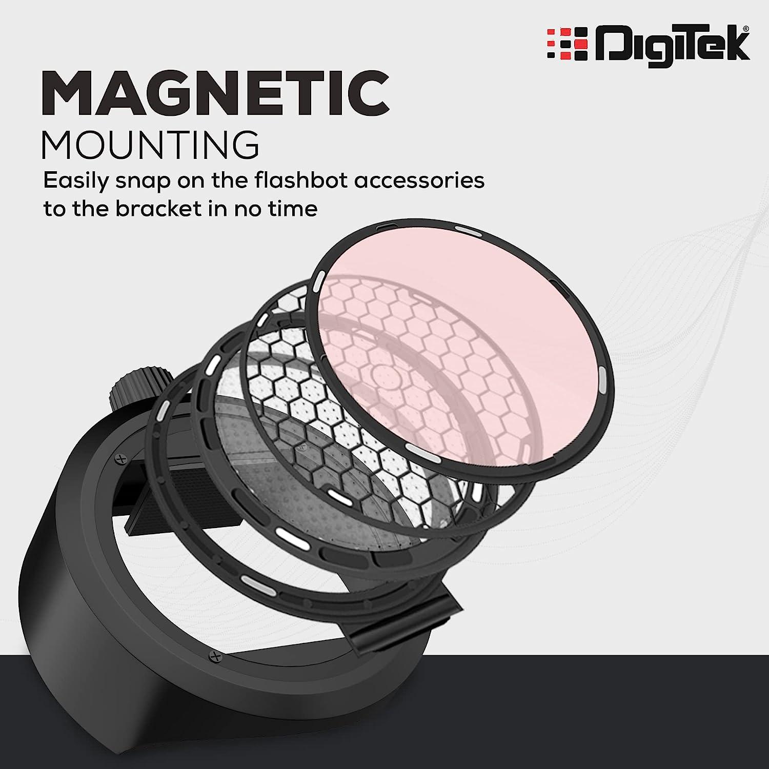 Digitek (DSR-001) Adapter for Round Head Speedlite Accessory. - Digitek