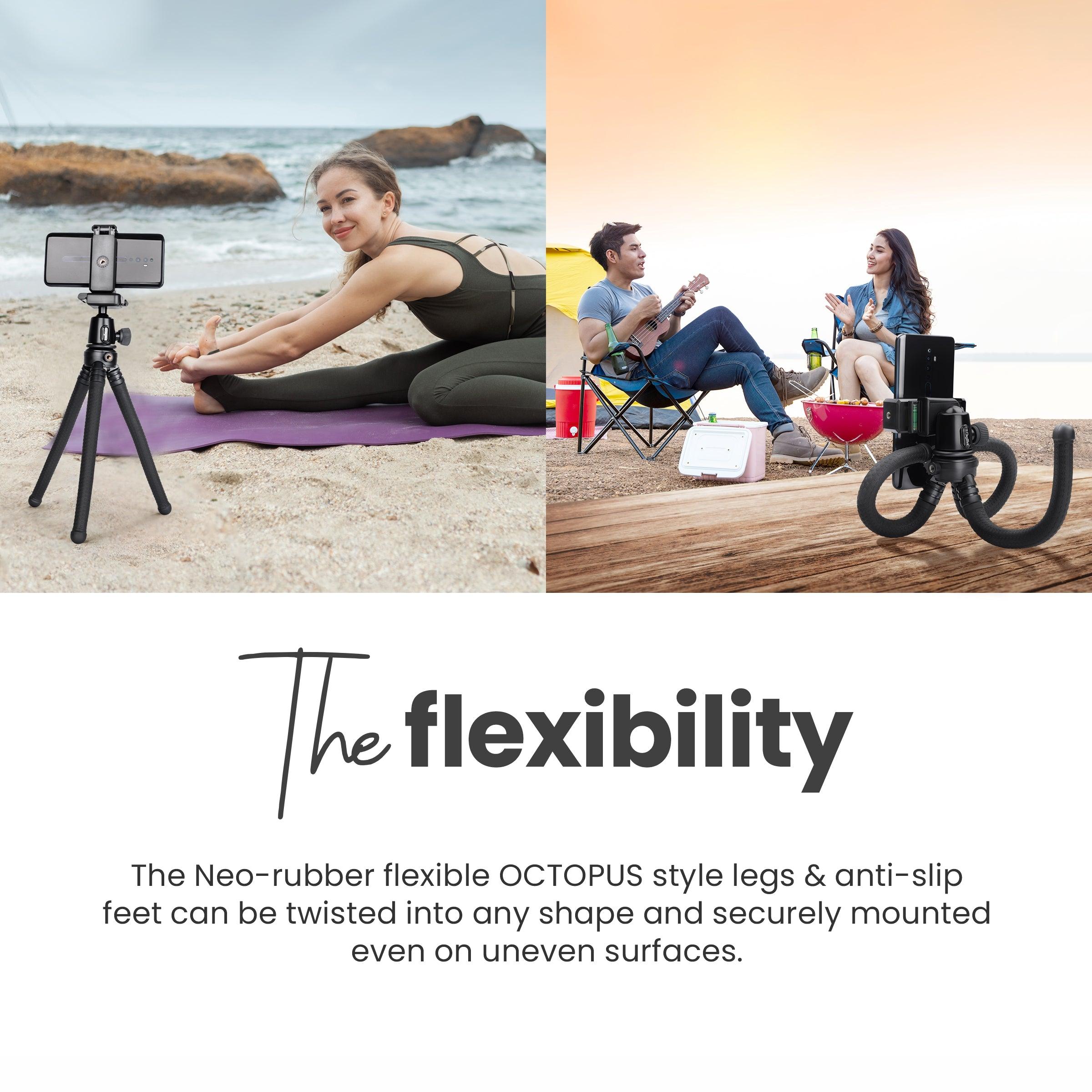 Digitek (DTR-320 FT) Flexible Mini Tripod for Action Camera, Mobile with Phone Mount for All DSLR - Digitek