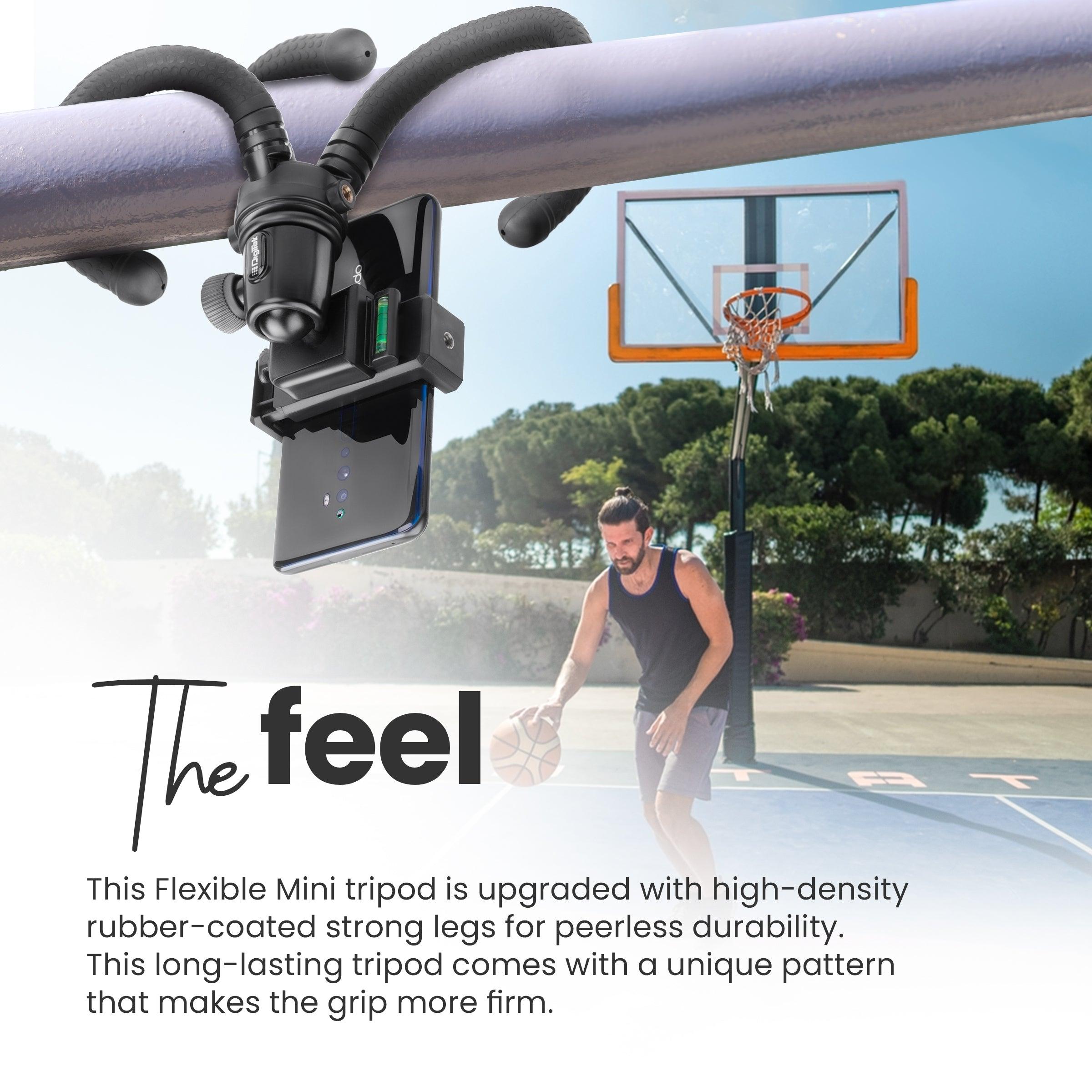 Digitek (DTR-320 FT) Flexible Mini Tripod for Action Camera, Mobile with Phone Mount for All DSLR - Digitek