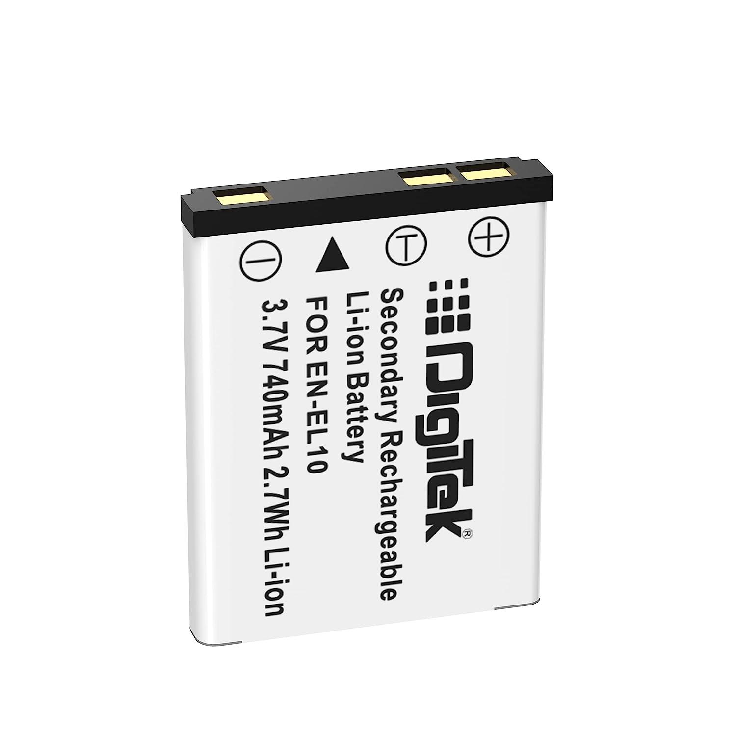 Digitek (EN-EL10) 740mAh Li-ion Rechargeable Battery for Nikon Cameras - Digitek