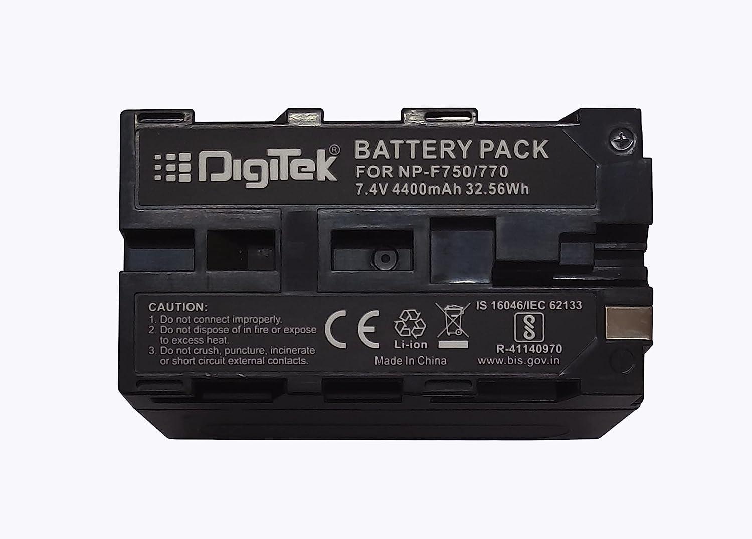 Digitek (NP-F750/F770) 4400 mAh Rechargeable Lithium-ion Battery Pack - Digitek