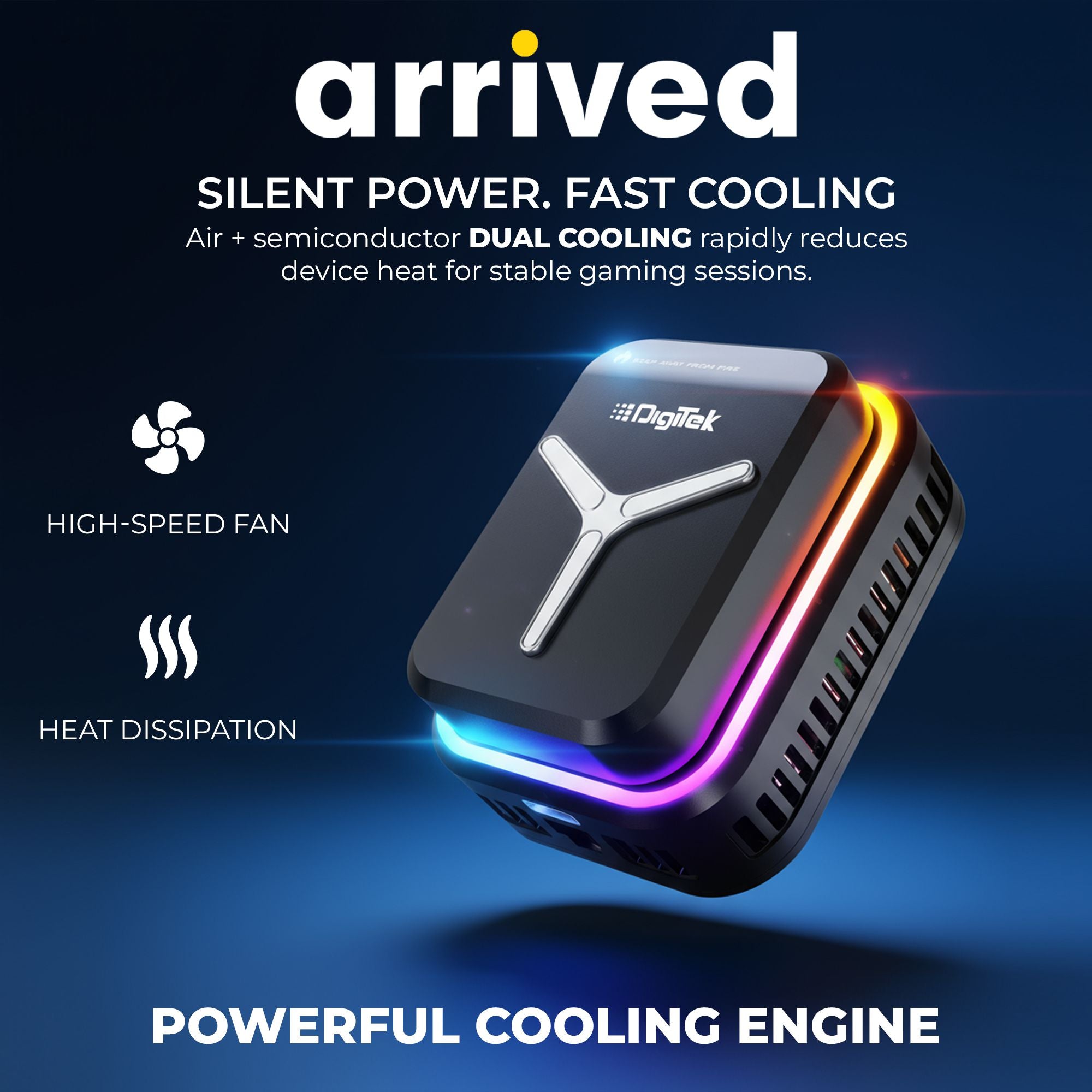 Digitek (DCF 001) Magnetic Absorption Smartphone Cooling Fan with Battery