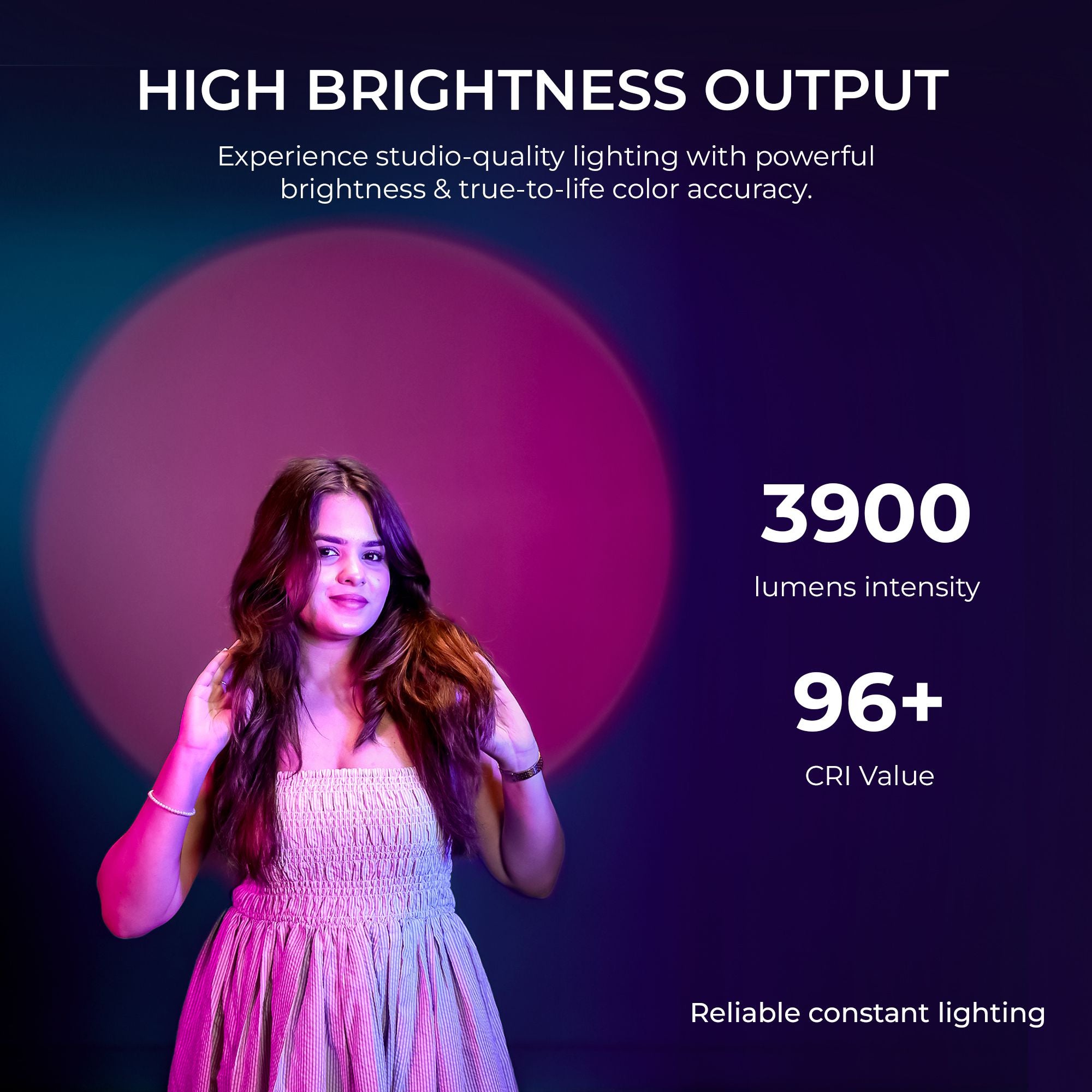 Digitek (DS 30 WTP) 30W Optical Snoot Zoom Gobo Projector, 12 Special Effects, 3900 Lumen, 3000mAh Battery, Dual Temp 2700K-6500K, 15 GOBOs and 5 Color Films, CRI ≥96, For Photo & Videography