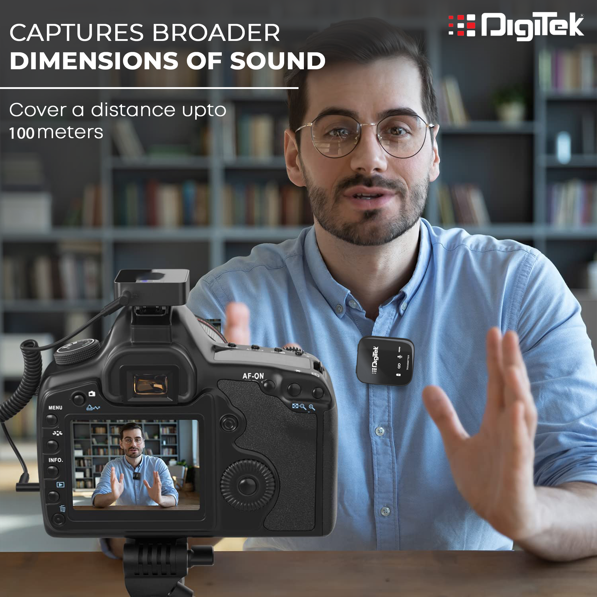 Digitek (DWM 101) Wrieless Microphone System for DSLR, Camcorder, Smartphone & Tablet DWM 101 - Digitek