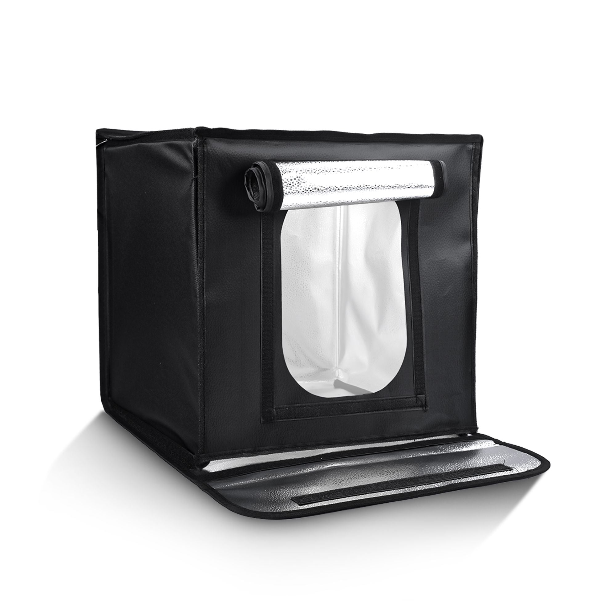 Digitek (DPLB 6060) Portable 40W Photo Studio Light Box, 60×60cm, 2700K–9900K Color Temp, Dual 144pcs LED Panels, 0–100% Dimming, 90 CRI, Shadow-Free, 6 Color PVC Backgrounds, For Product Photography