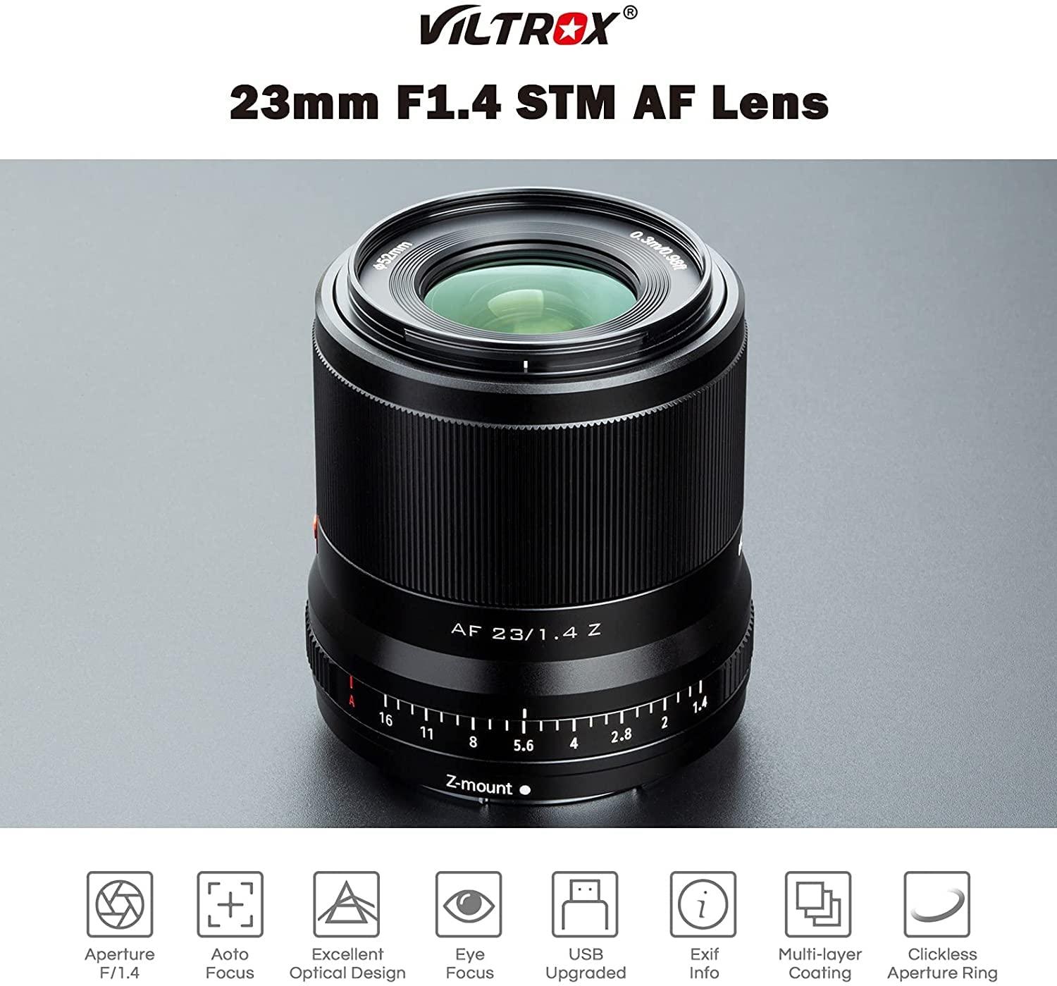 VILTROX 23mm F1.4 Auto Focus Wide-Angle Lens, Compatible with APS-C Nikon Z-Mount Mirrorless Camera Z fc Z50 Z5 Z6 Z6 II Z7 Z7 II - Digitek