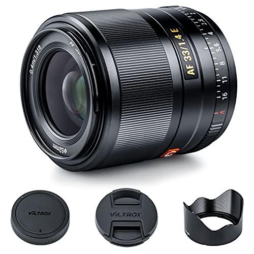 VILTROX 33mm F1.4 Auto Focus Prime Lens Compatible with Sony E-Mount Camera A6500 A6300 A6000 A7R? A7R? A7? A7R? A7? A7S A7R (33mm F1.4 AF STM E Mount) - Digitek