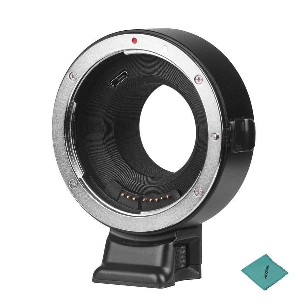 VILTROX EF-FX1 Auto Focus Lens Mount Adapter for Canon EF/EF-S Lens to Fuji X-Mount Mirrorless Cameras X-T1 X-T2 X-T10 X-T20 X-A1 X-A2 X-A3 X-A5 X-A10 X-A20 X-E1 X-E2 X-E3 with Andoer Cleaning Cloth (EF-FX1) - Digitek