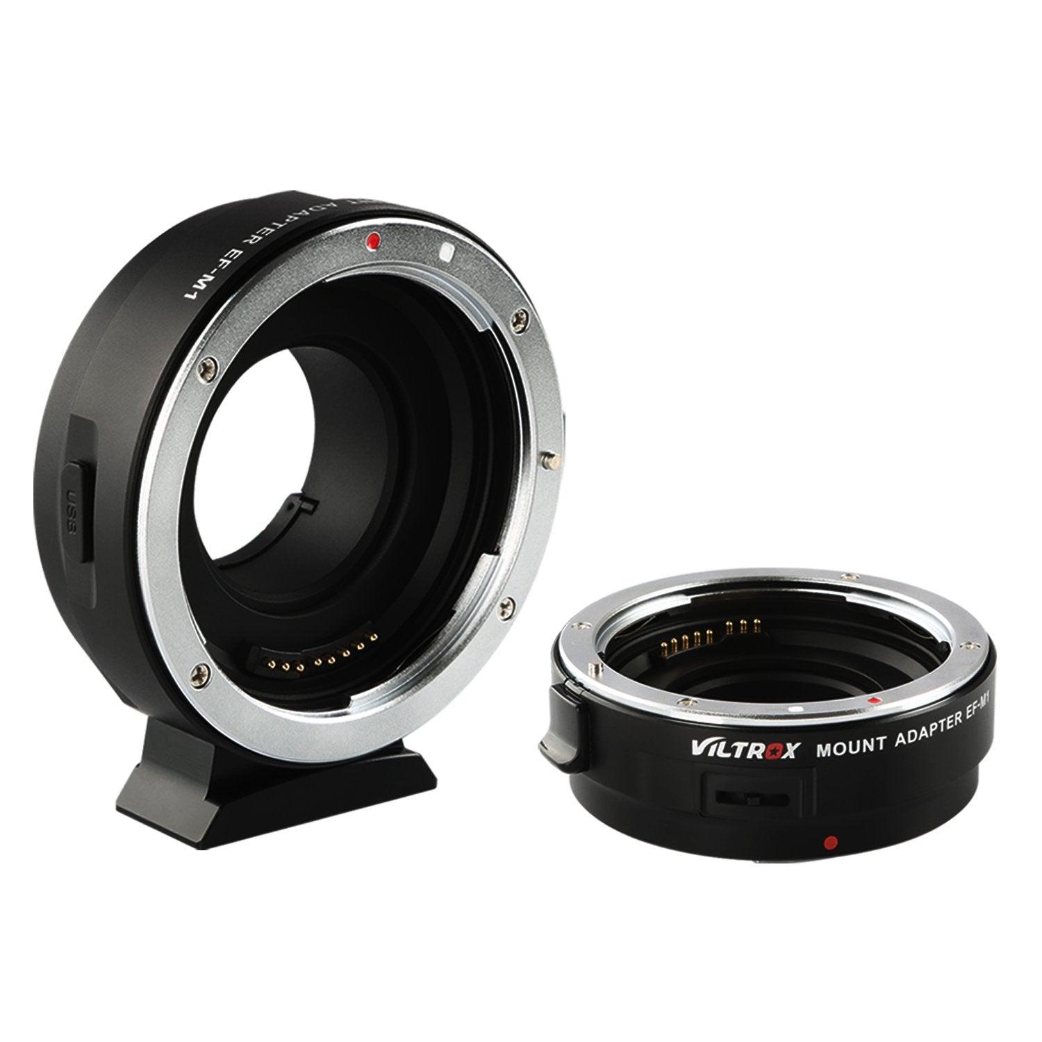 VILTROX EF-M1 Auto Focus Exif Lens Adapter for Canon EOS EF EF-S Lens to Micro Four Thirds EF-M43 cameras Camera GH4 GH5 GF6 GF1 GX1 GX7 E-M5 E-M10 E-PL5 - Digitek