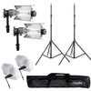 Digitek (Porta Kit 9FT L) Heavy-Duty Porta Kit (250cm in Height) with Pair of Light Stands, Porta Lights Pair of Umbrellas and Carry Bag for Studio Setup. Porta Kit 9FT