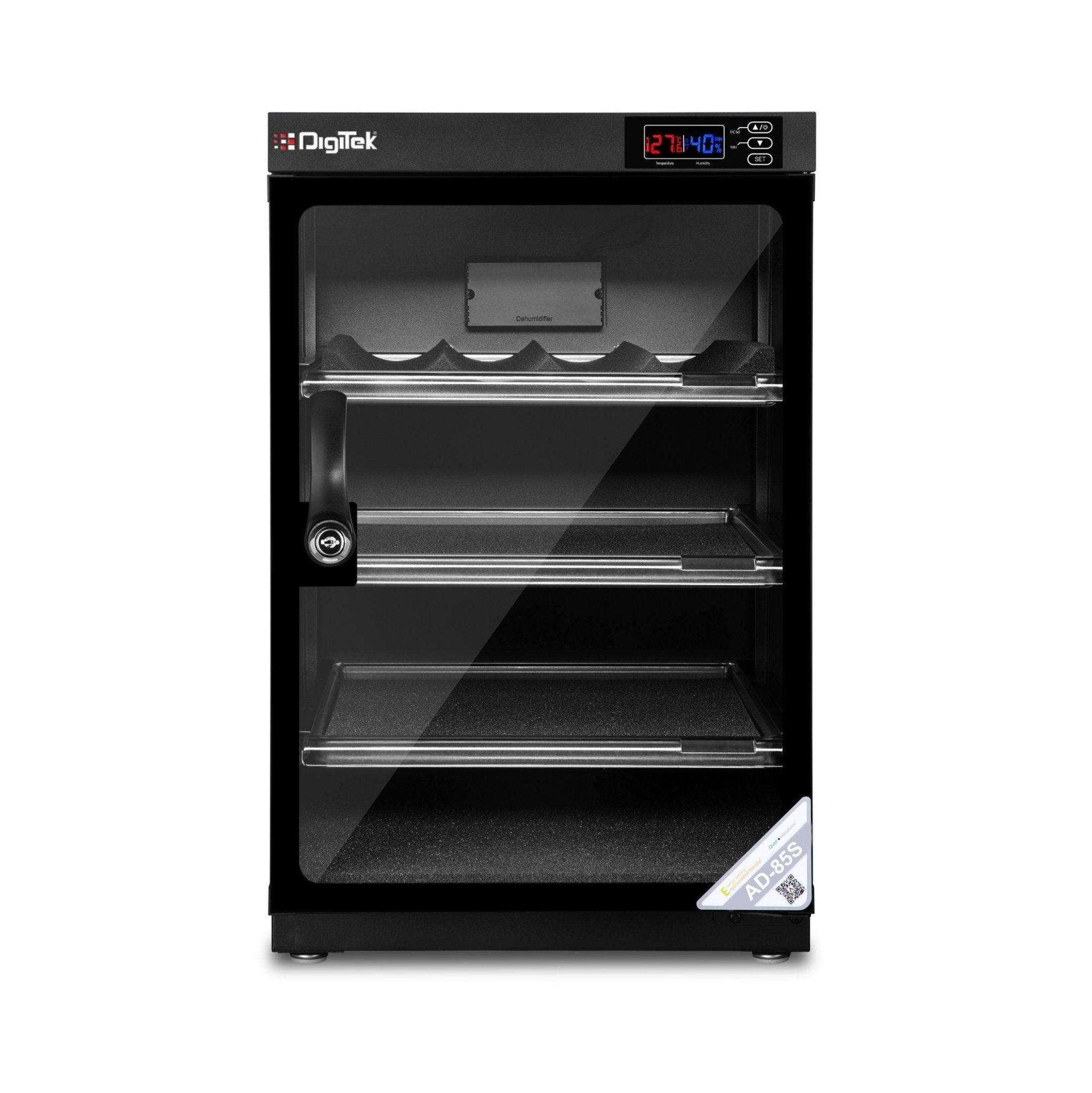 Digitek (AD-85S) 85 Liters Capacity Digital Display Dry Cabinet with Humidity Controller (Black) - Digitek