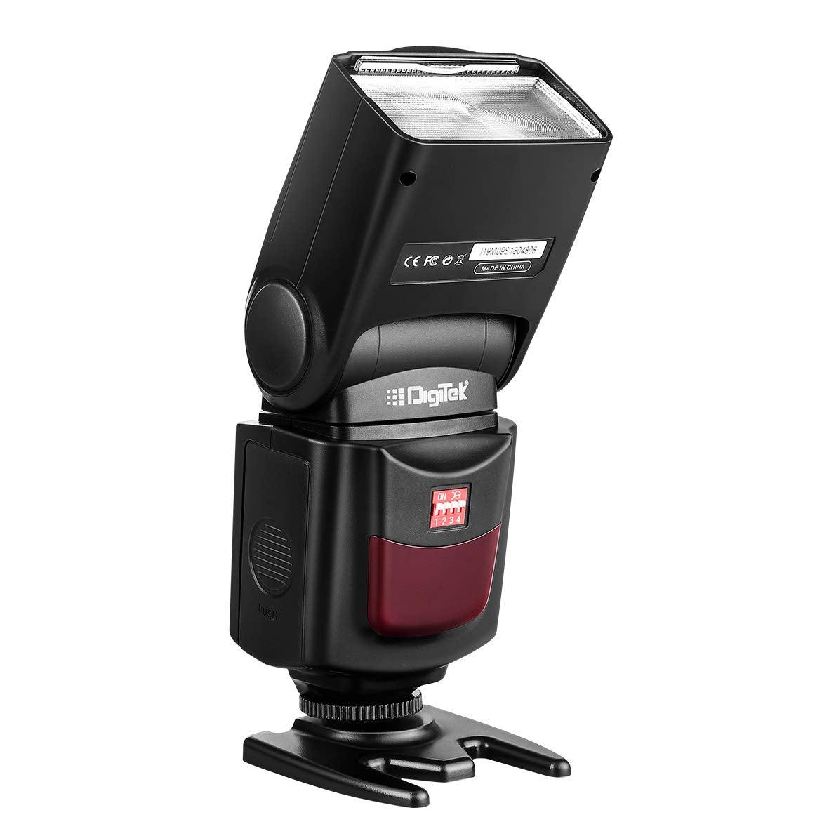 Digitek (DFL-088) Universal Electronic Flash Speedlite for DSLR Cameras Canon Nikon Pentax Olympus with Standard Hot Shoe Mount (Without Trigger) - Digitek