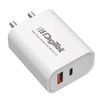 Digitek (DMQC PD-018) Smartphones, Tablet Pcs, Iphone, Ipod, Ipad Usb Travel Charger Pd 18 W Qc 3.0 For Worldwide Voltage, White