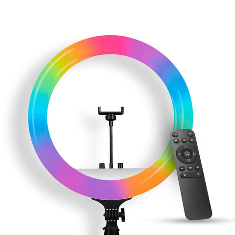 digitek drl 18 rgb rgb led ring light 46cm for youtube or photo shoot or video shoot or live stream or makeup and vlogging or compatible with iphoneandroid phones and camera digitek 1 large